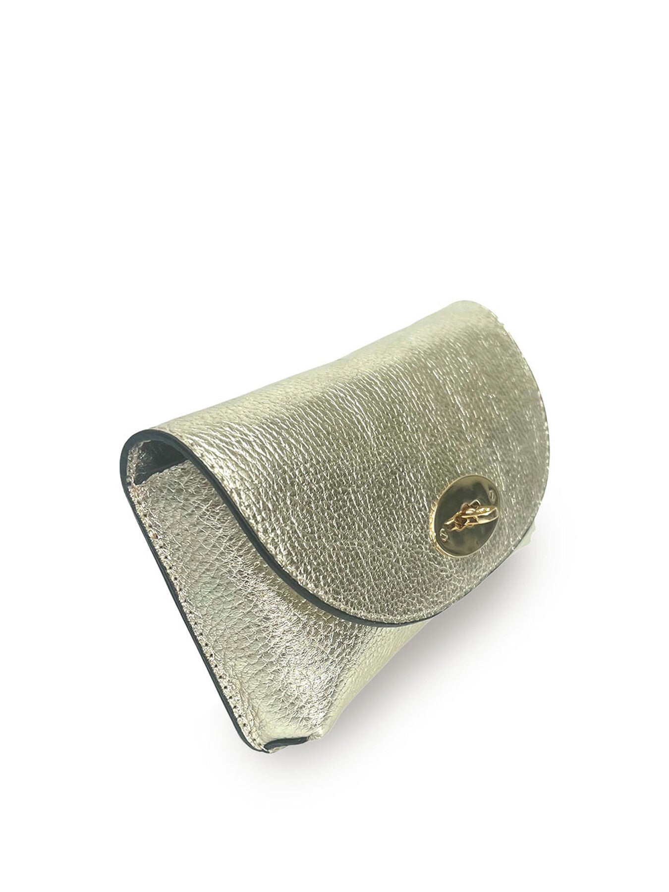 The Mila Gold Leather Phone Bag
