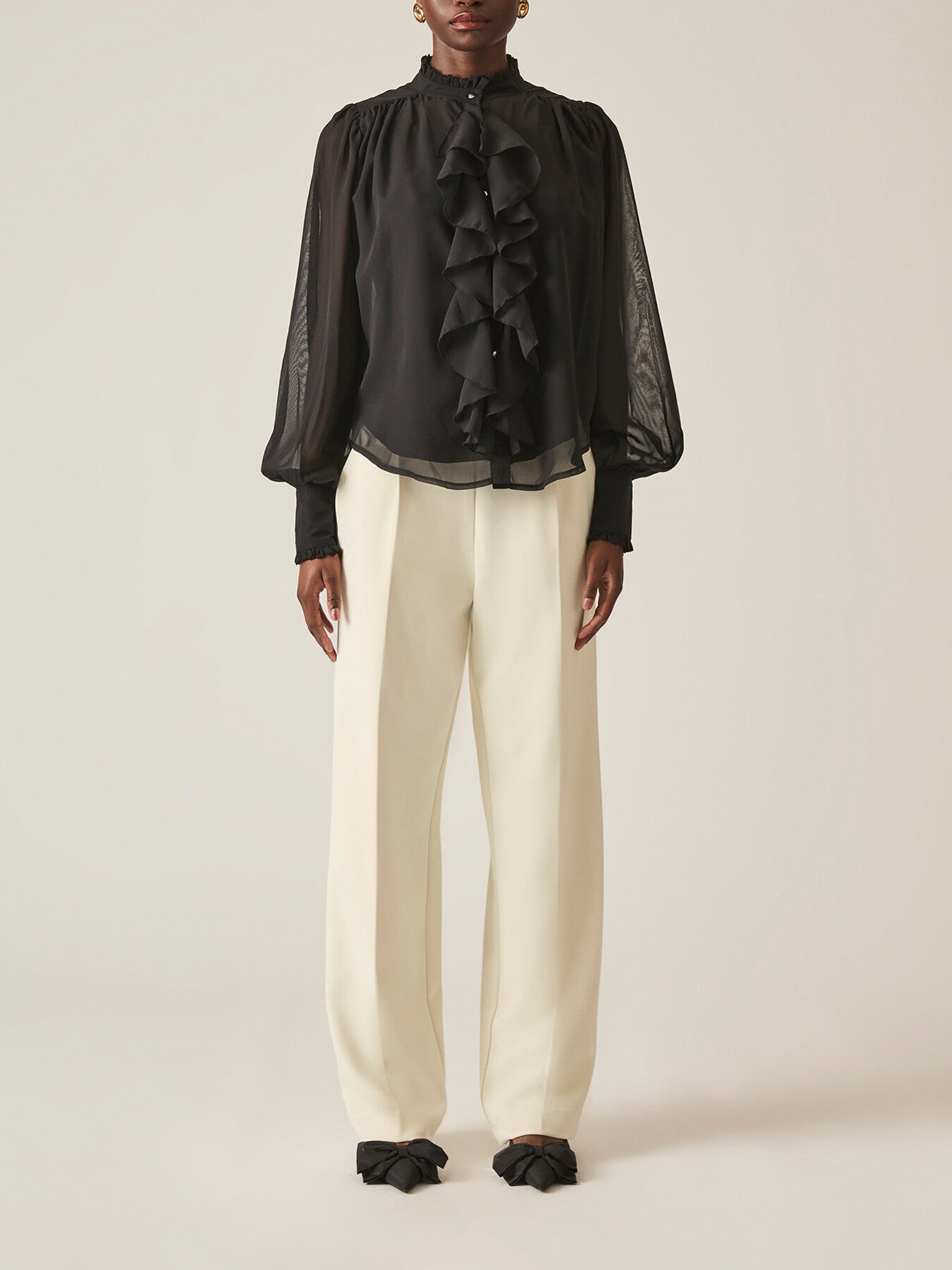 Ruffle Shift Shirt