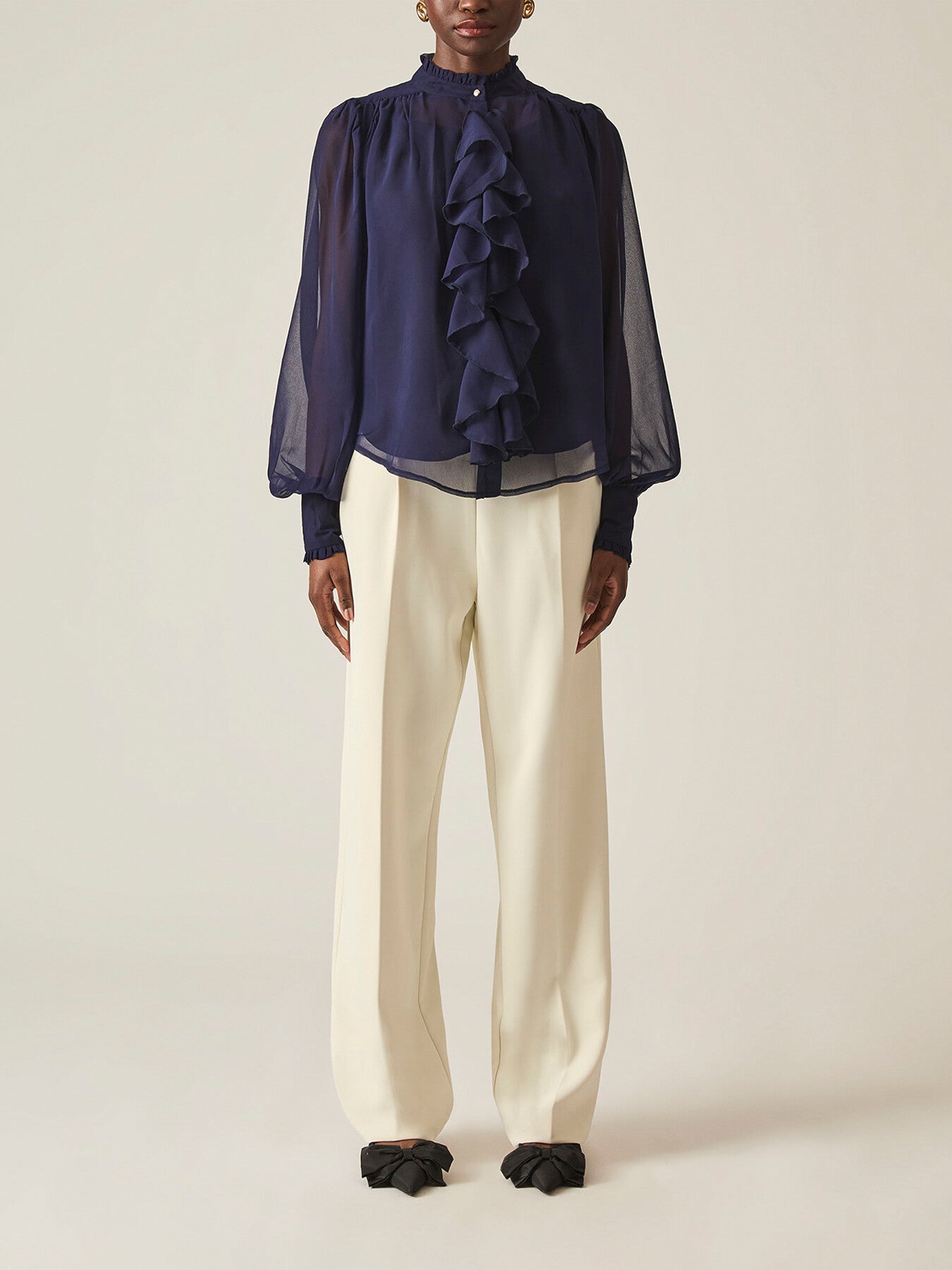 Ruffle Shift Shirt
