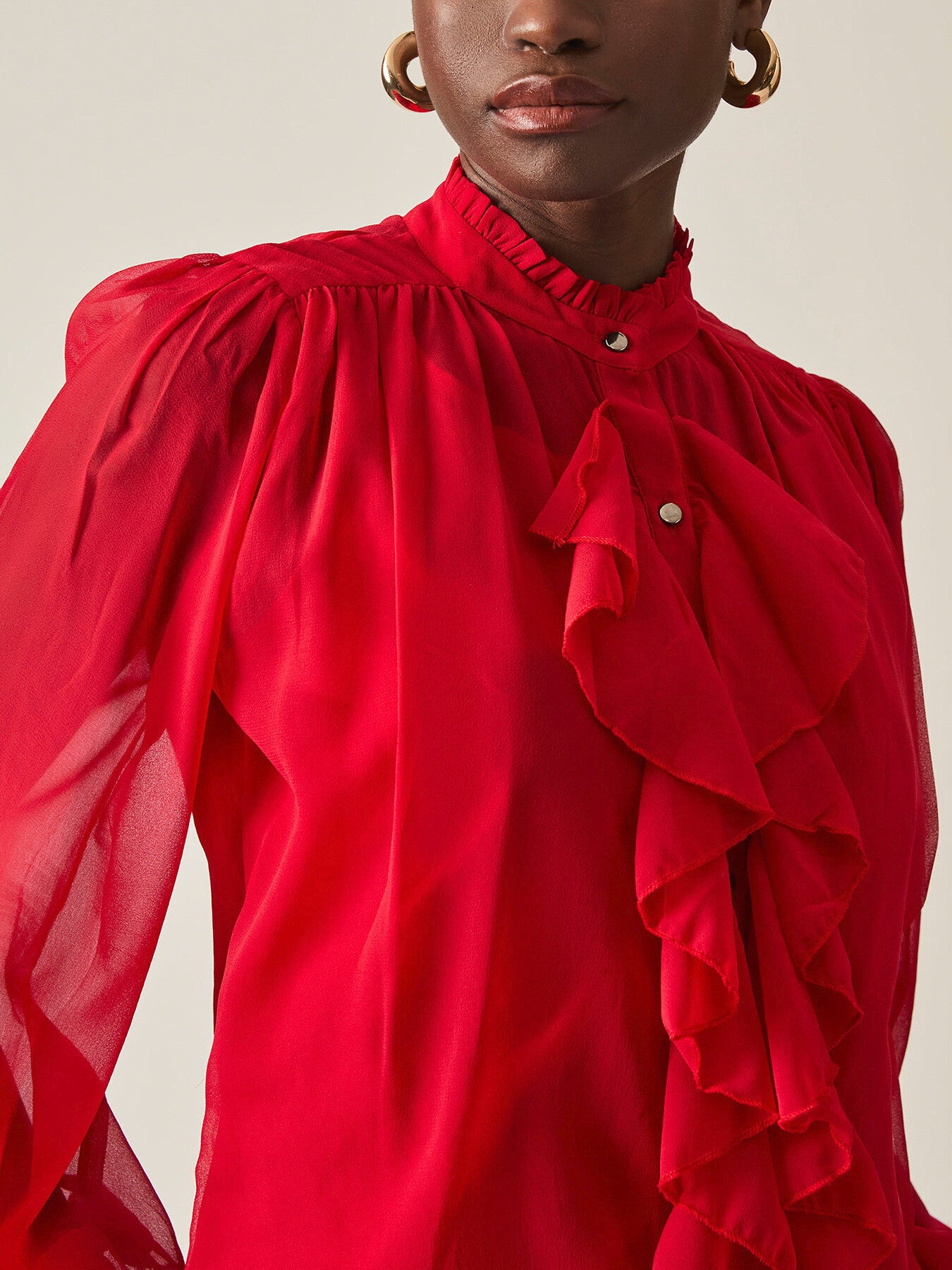 Ruffle Shift Shirt