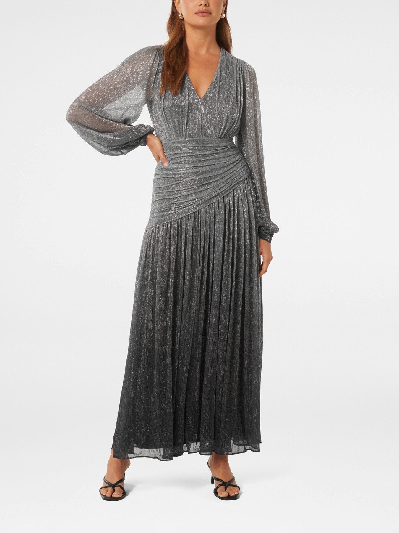 Viv Ombre Plisse Maxi Dress
