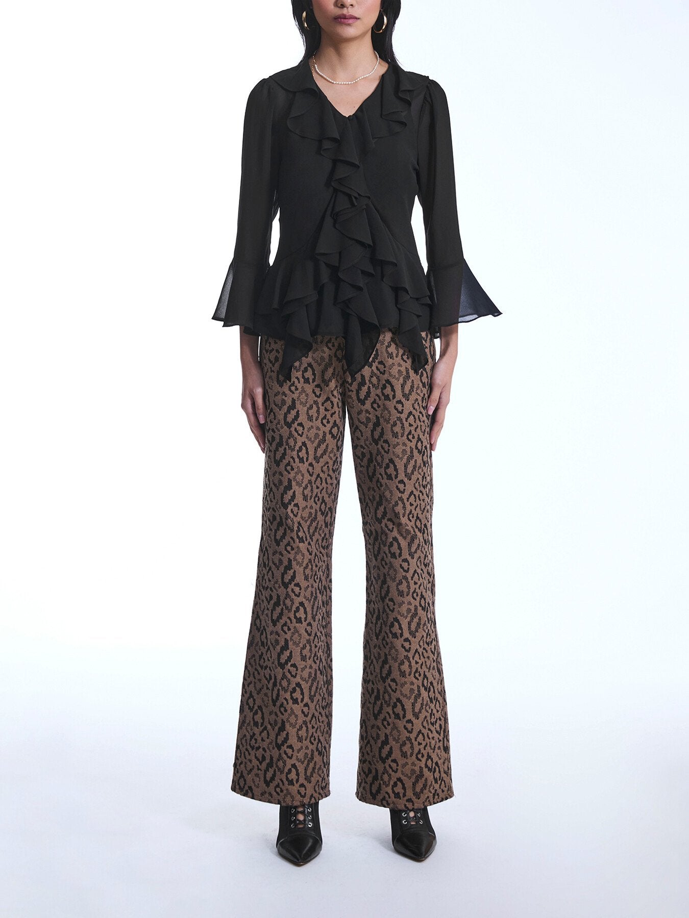 Chiffon Ruffle Shirt