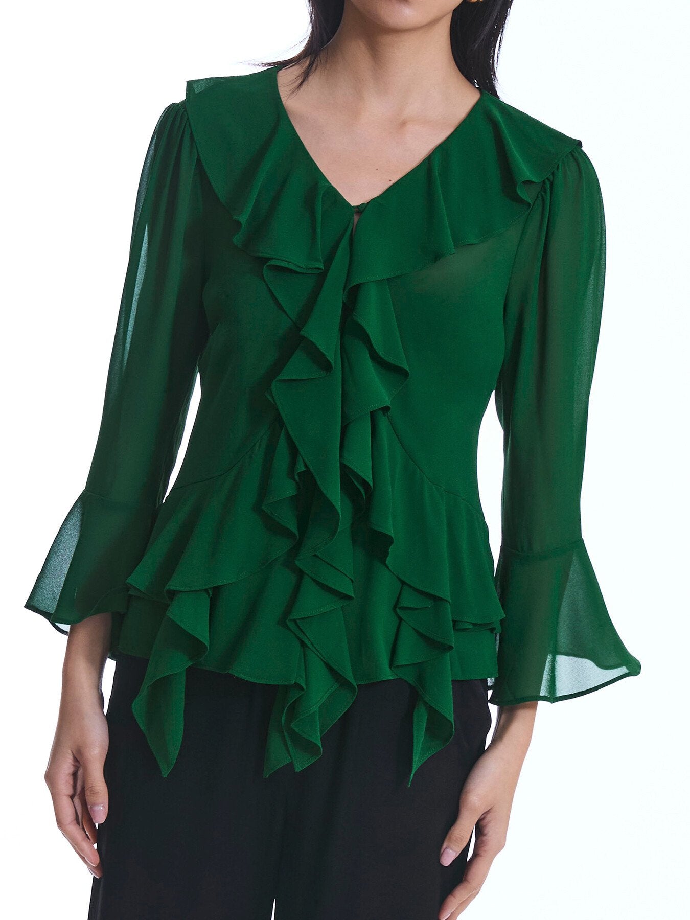 Chiffon Ruffle Shirt
