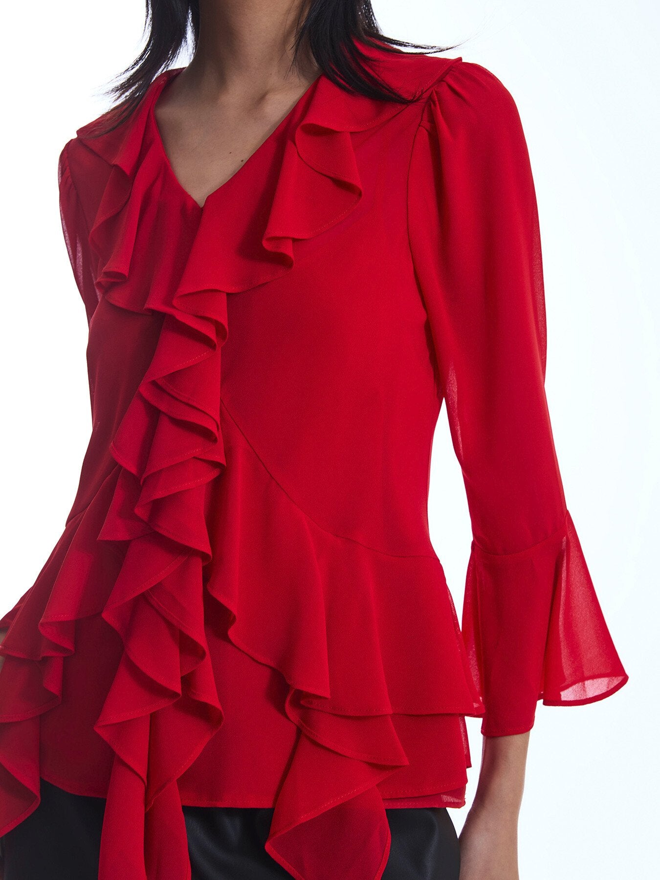Chiffon Ruffle Shirt