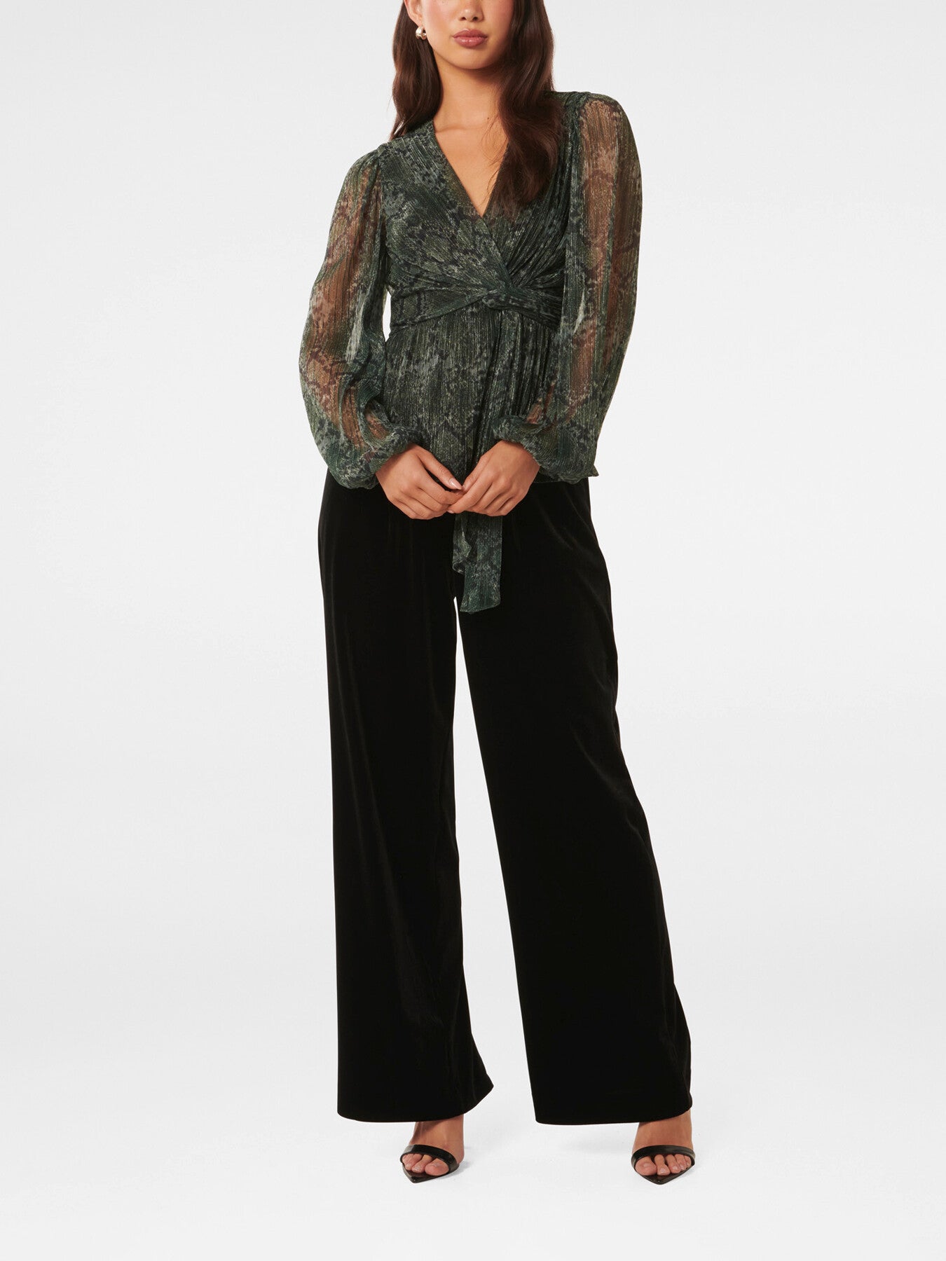 Cassidy Printed Plisse Top