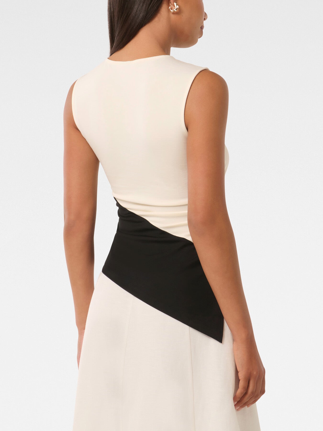 Camryn Two Tone Asymmetrical Top