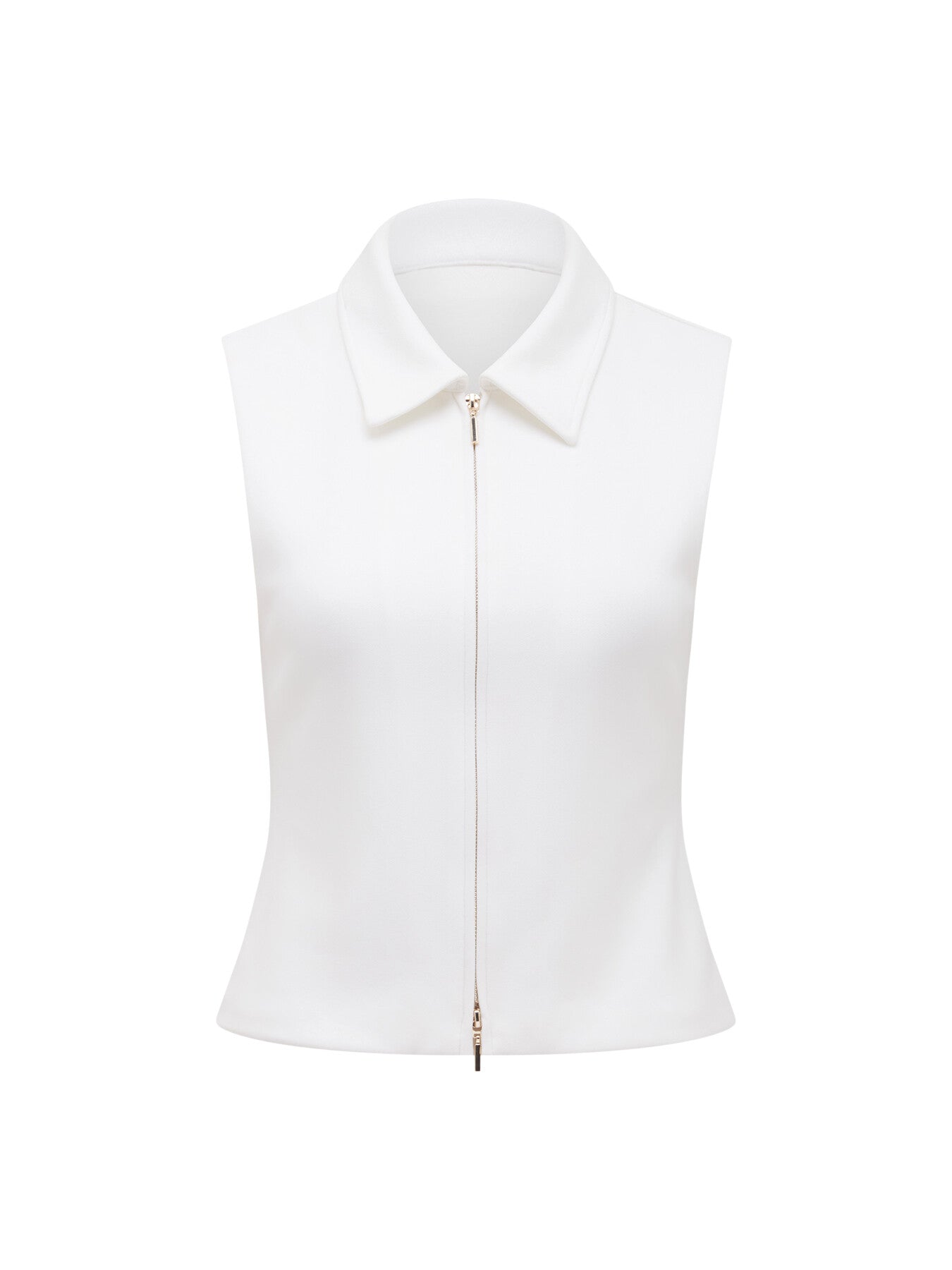 Vienna Zip Detail Collar Top