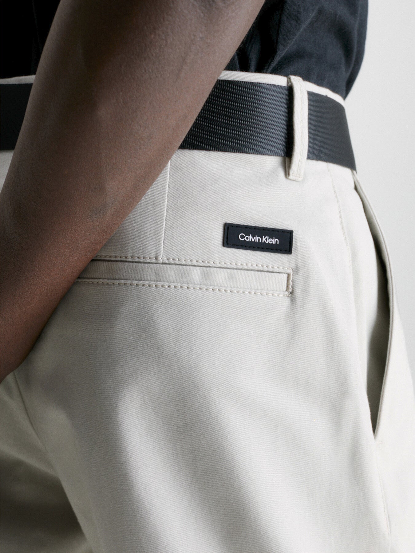 Slim Twill Belted Shorts
