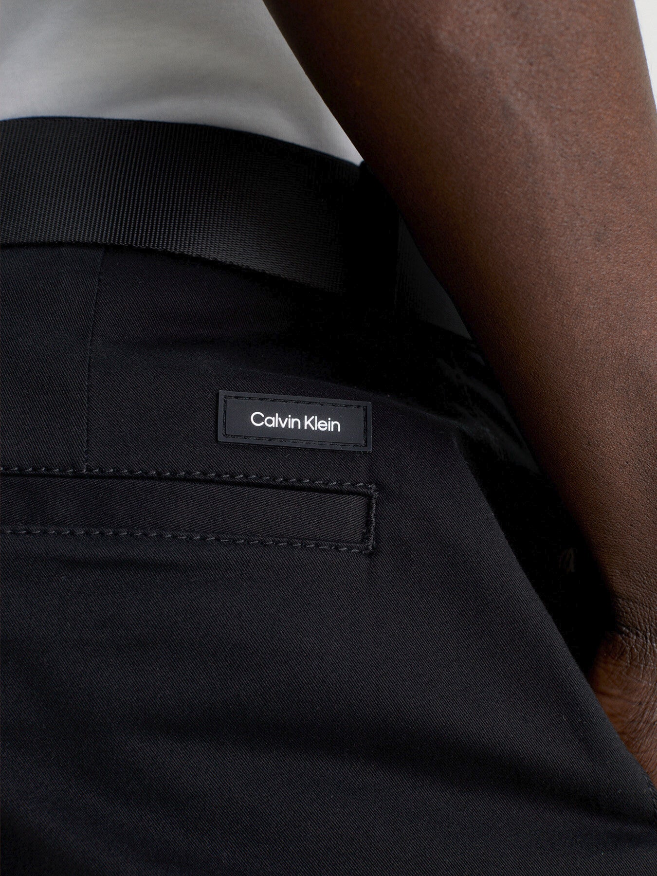 Slim Twill Belted Shorts