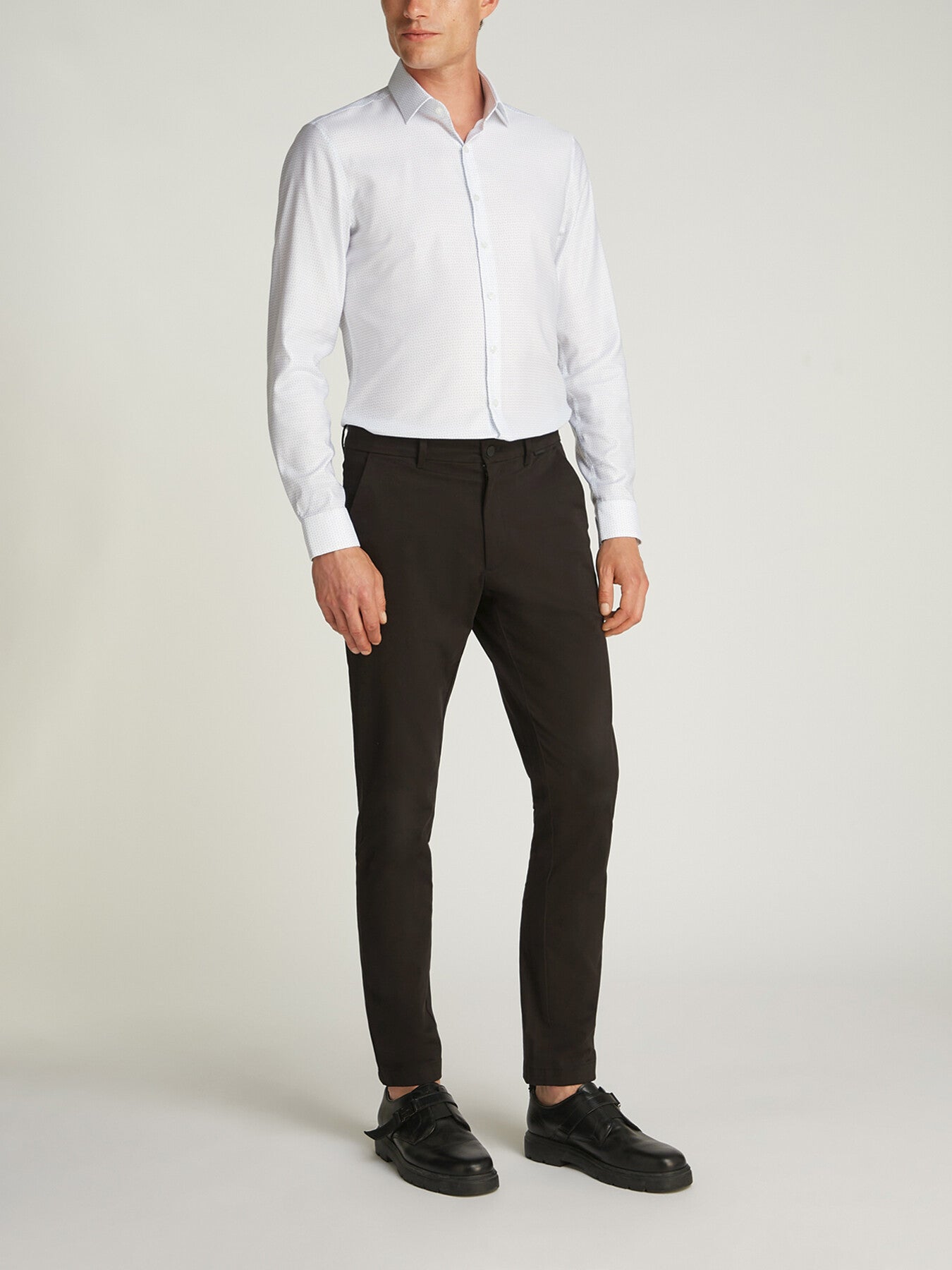Slim Sateen Chino Trousers