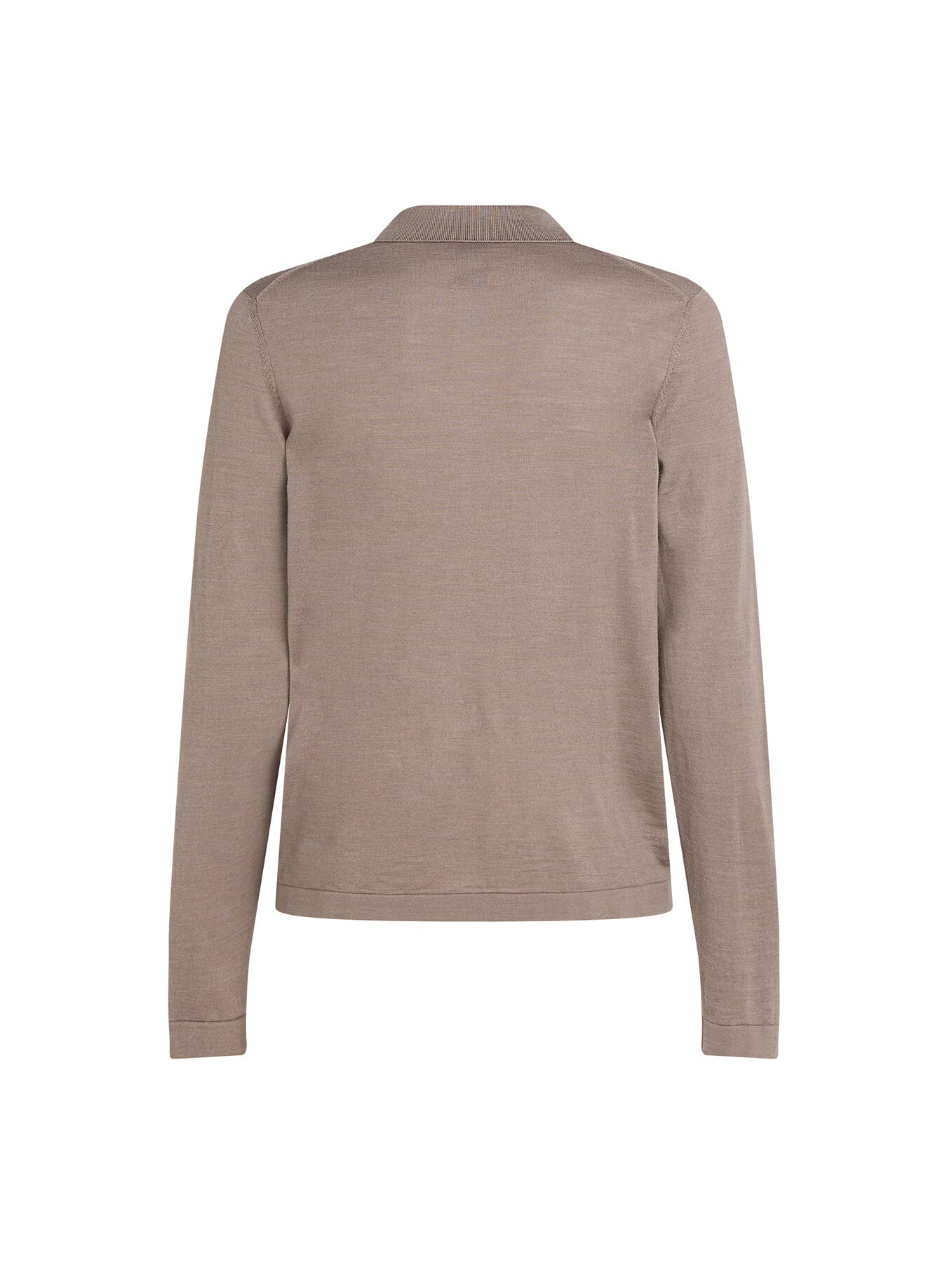 Italian Merino Silk Long Sleeve Polo