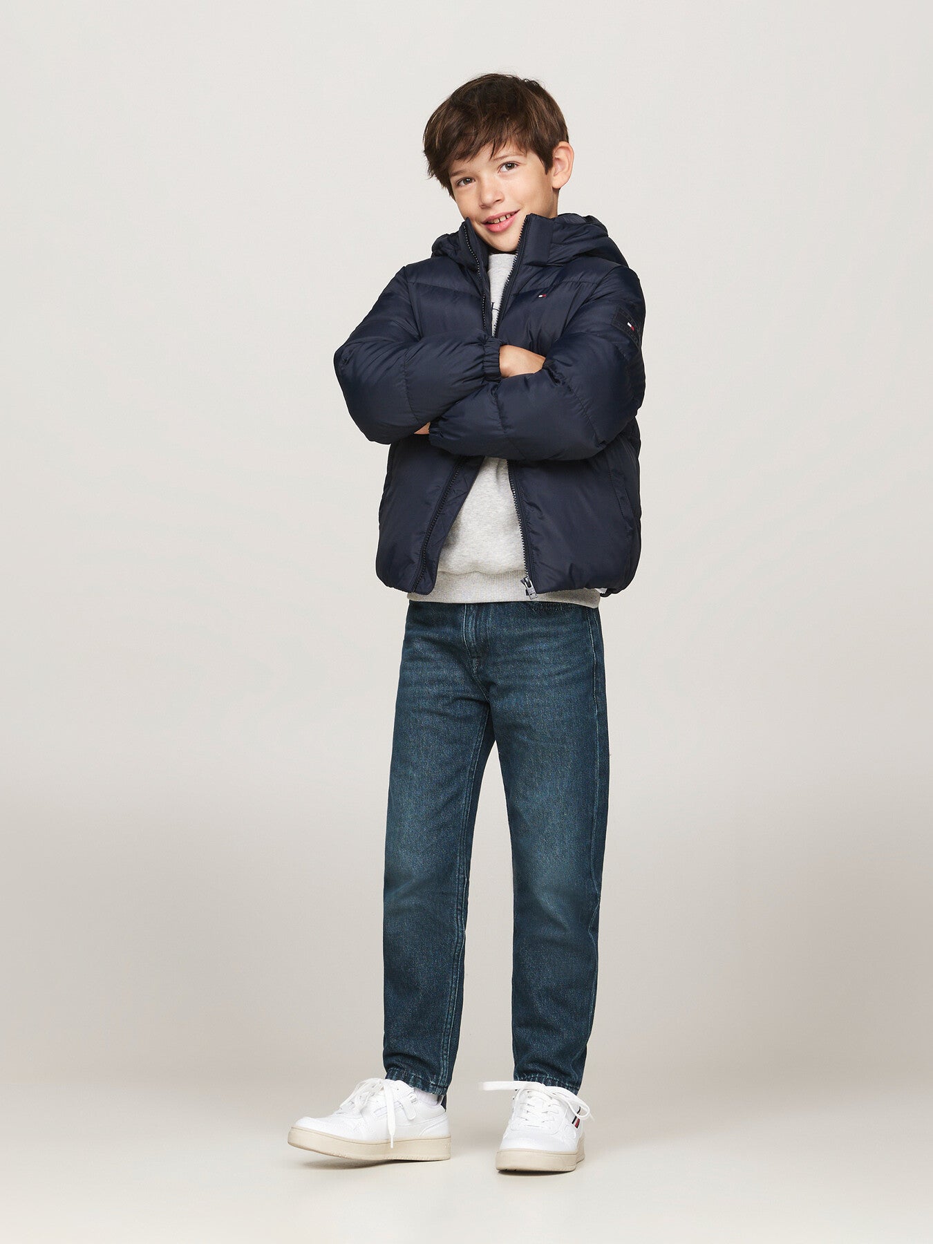 Down-Filled Hooded Relaxed Puffer Jacket