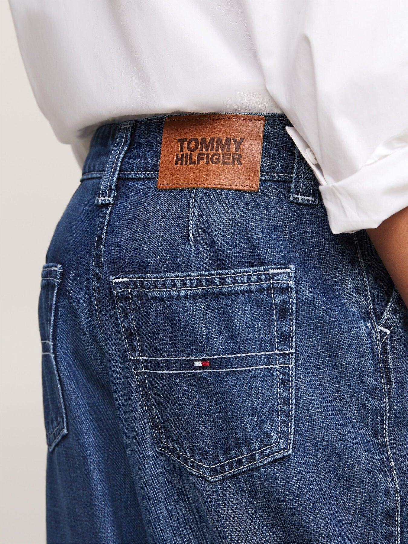 Wide Leg Front Pleat Jeans