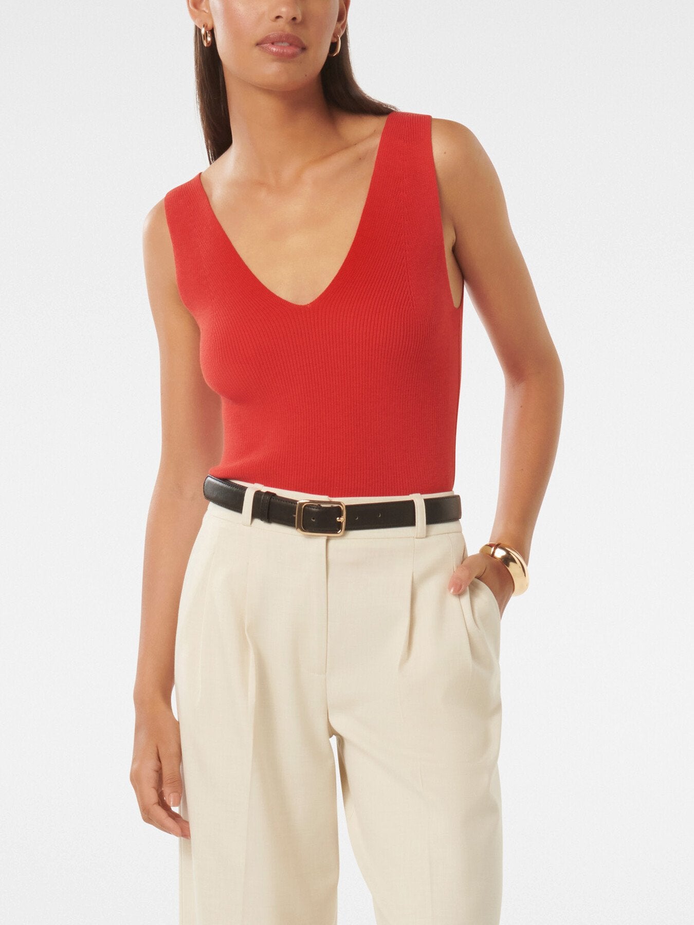 Amara Fashioning Detail Knit Tank Top