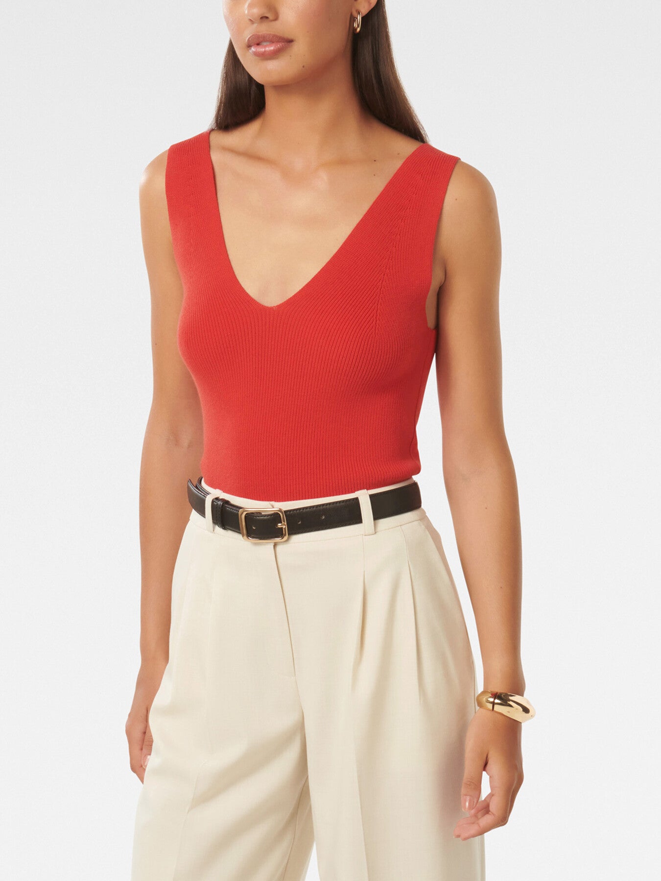 Amara Fashioning Detail Knit Tank Top