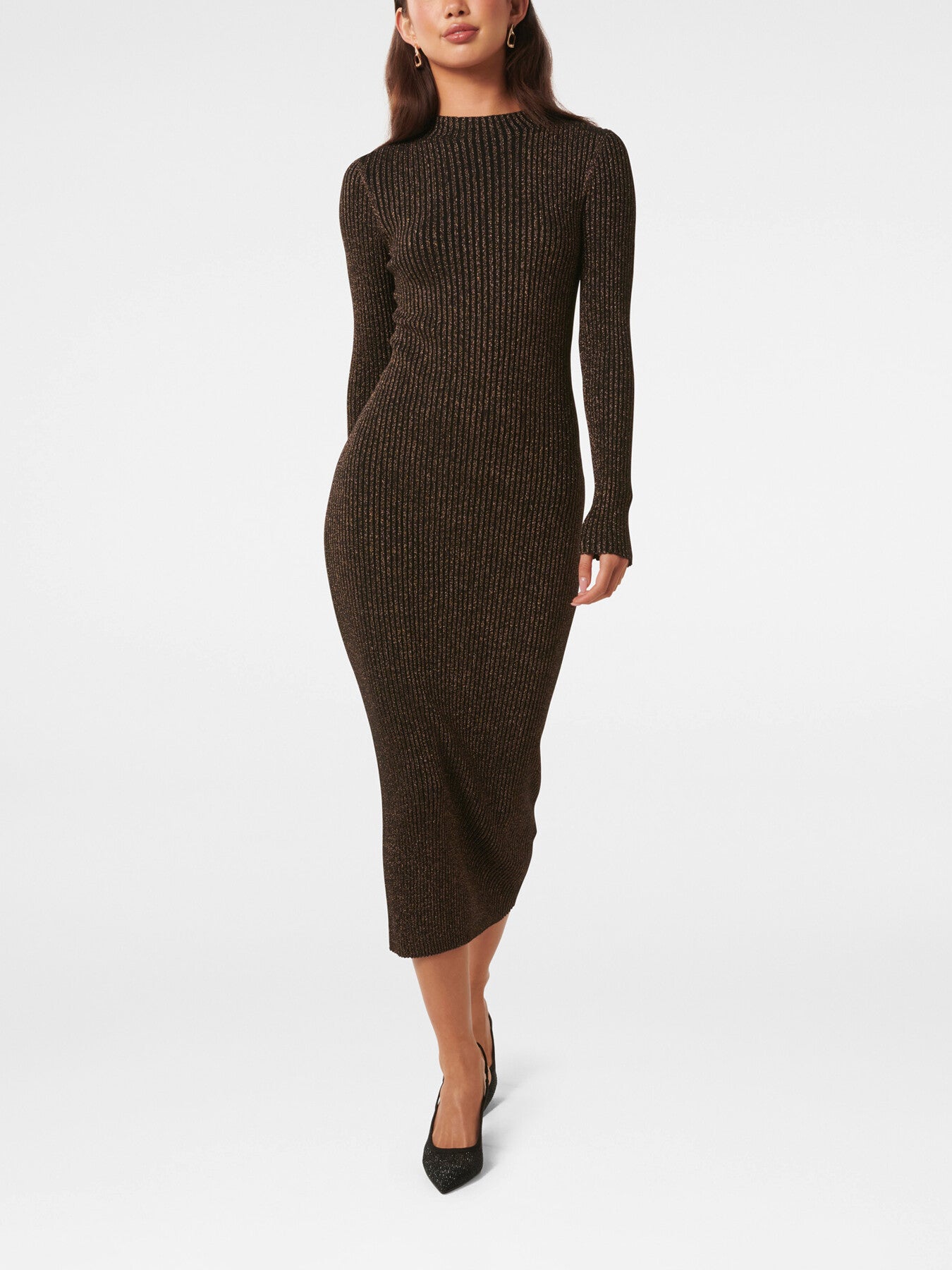 Eliza Ribbed Column Midi Dress