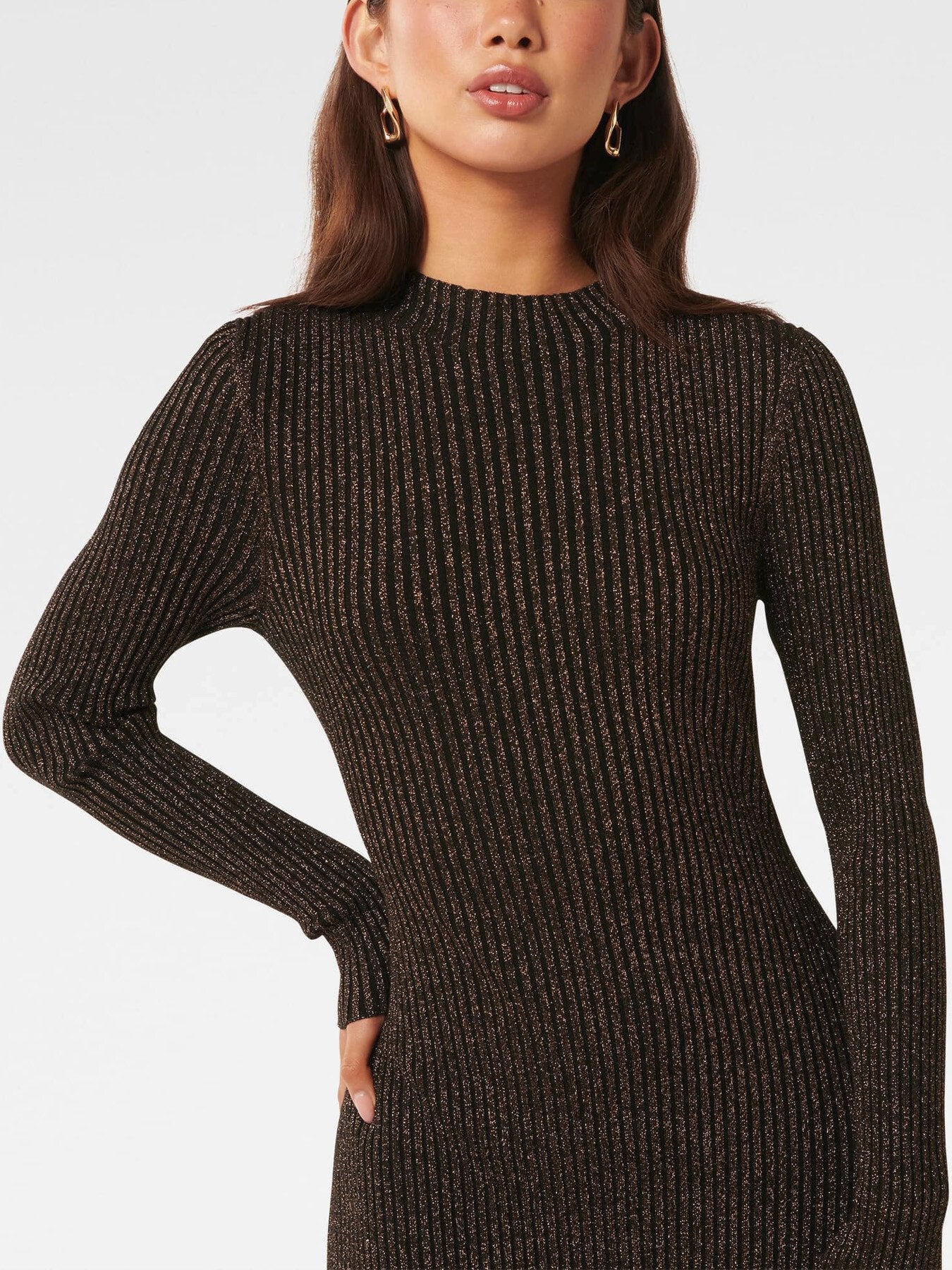 Eliza Ribbed Column Midi Dress