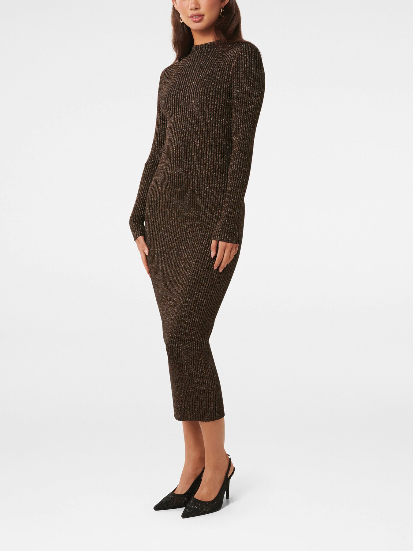 Eliza Ribbed Column Midi Dress