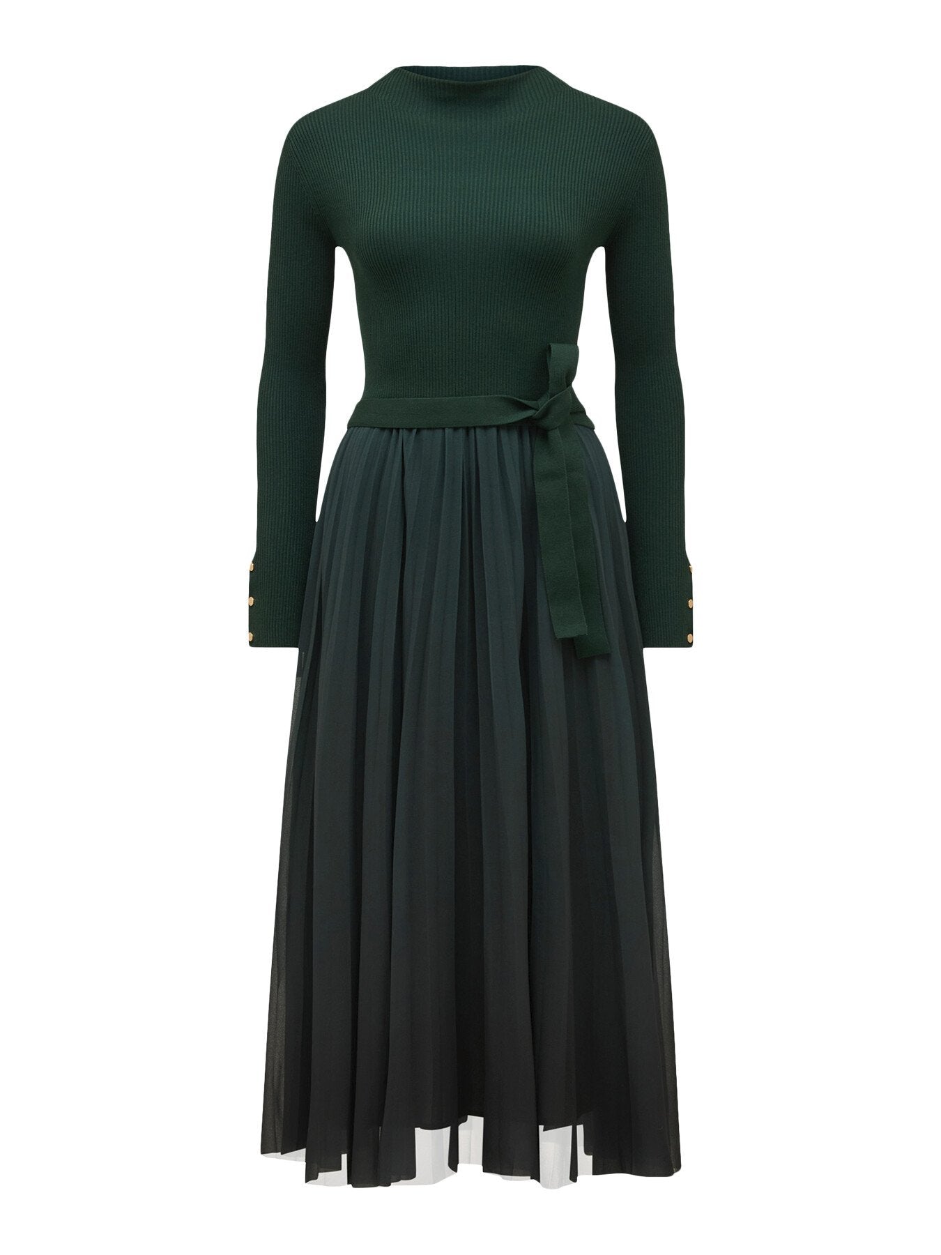 Kaylie Pleated Hem Dress