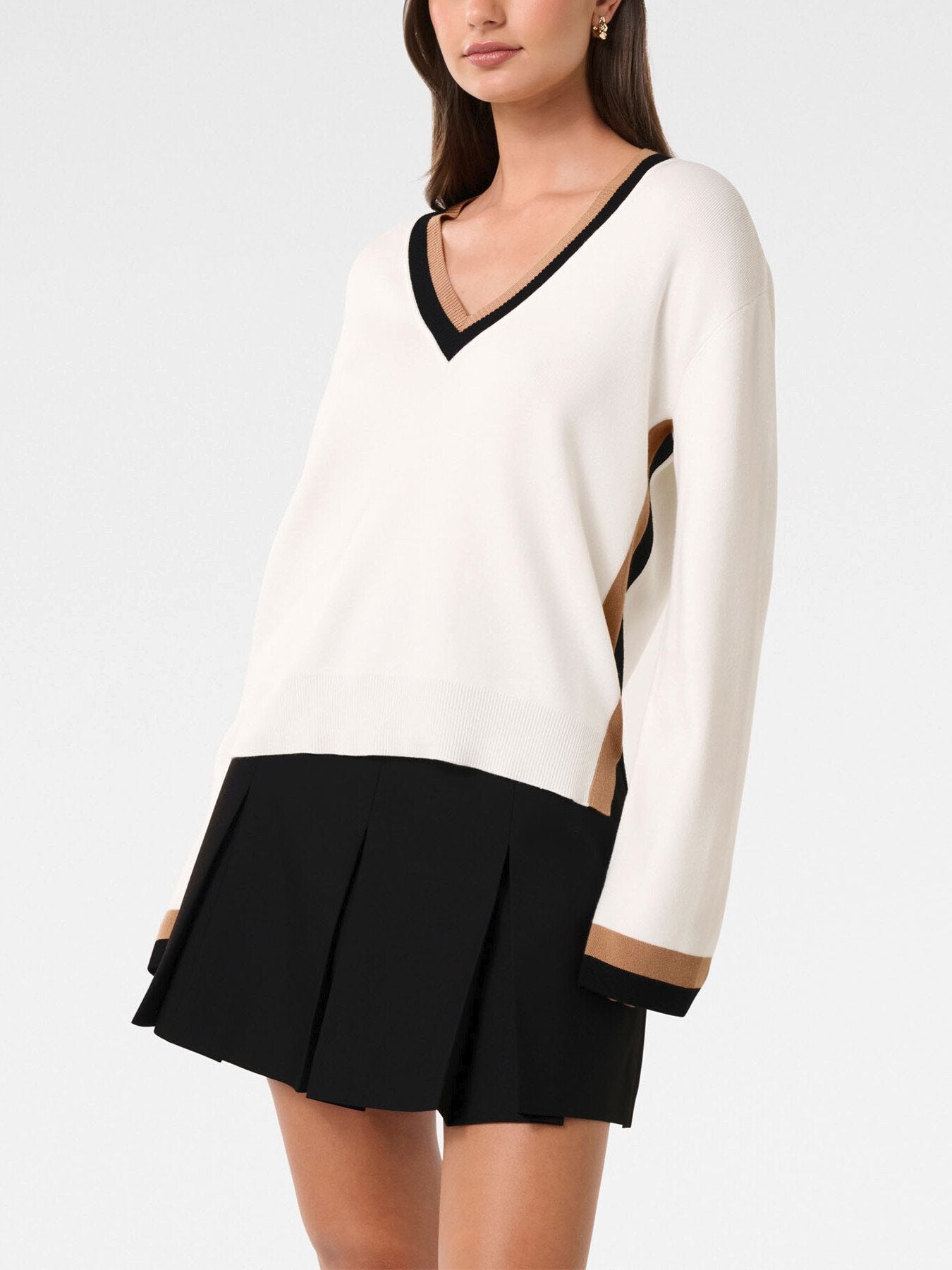 Rose Striped Trim Jumper