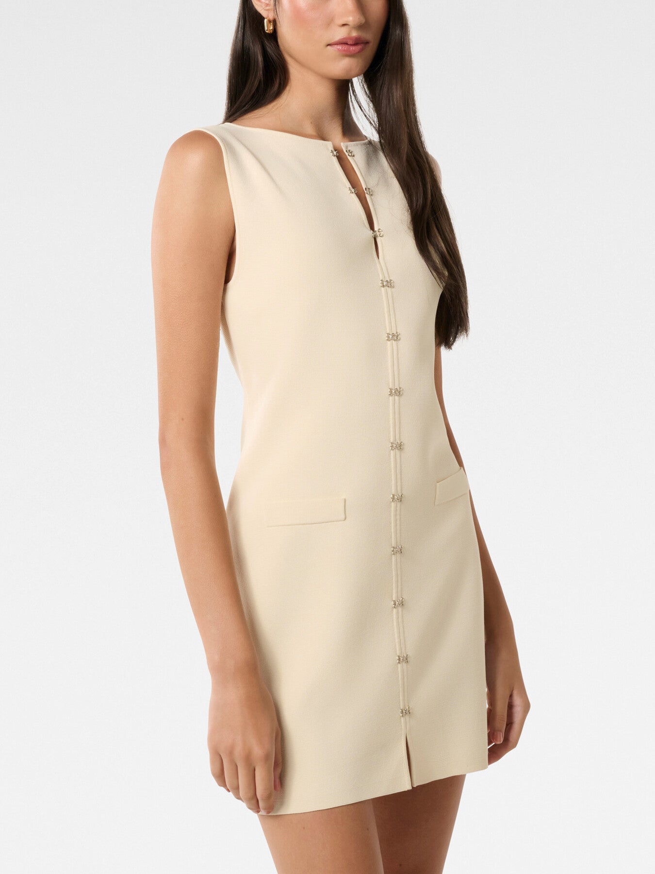 Mimi Hook and Eye Detail Mini Dress