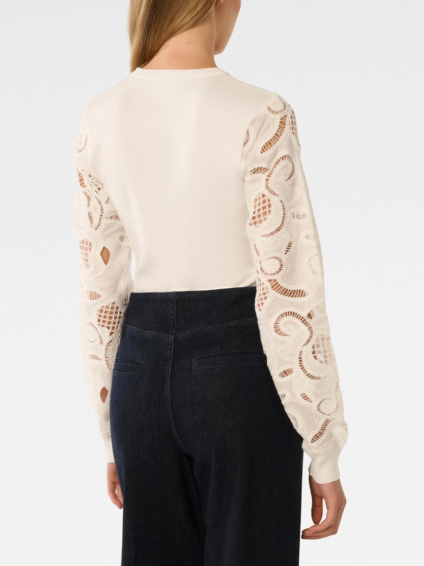 Charlie Woven Sleeves Knitted Top