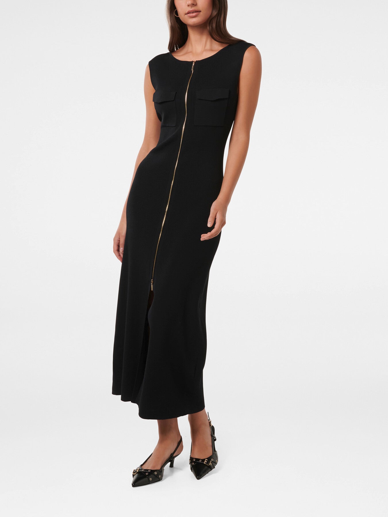 Harriet Zip Through Midi Dress