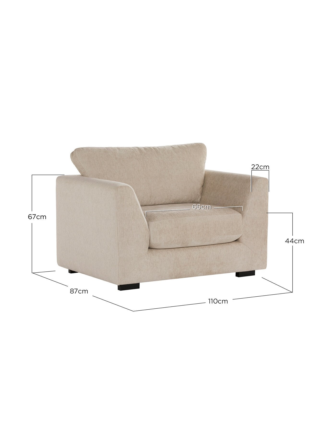 Melby Cream Velvet Armchair