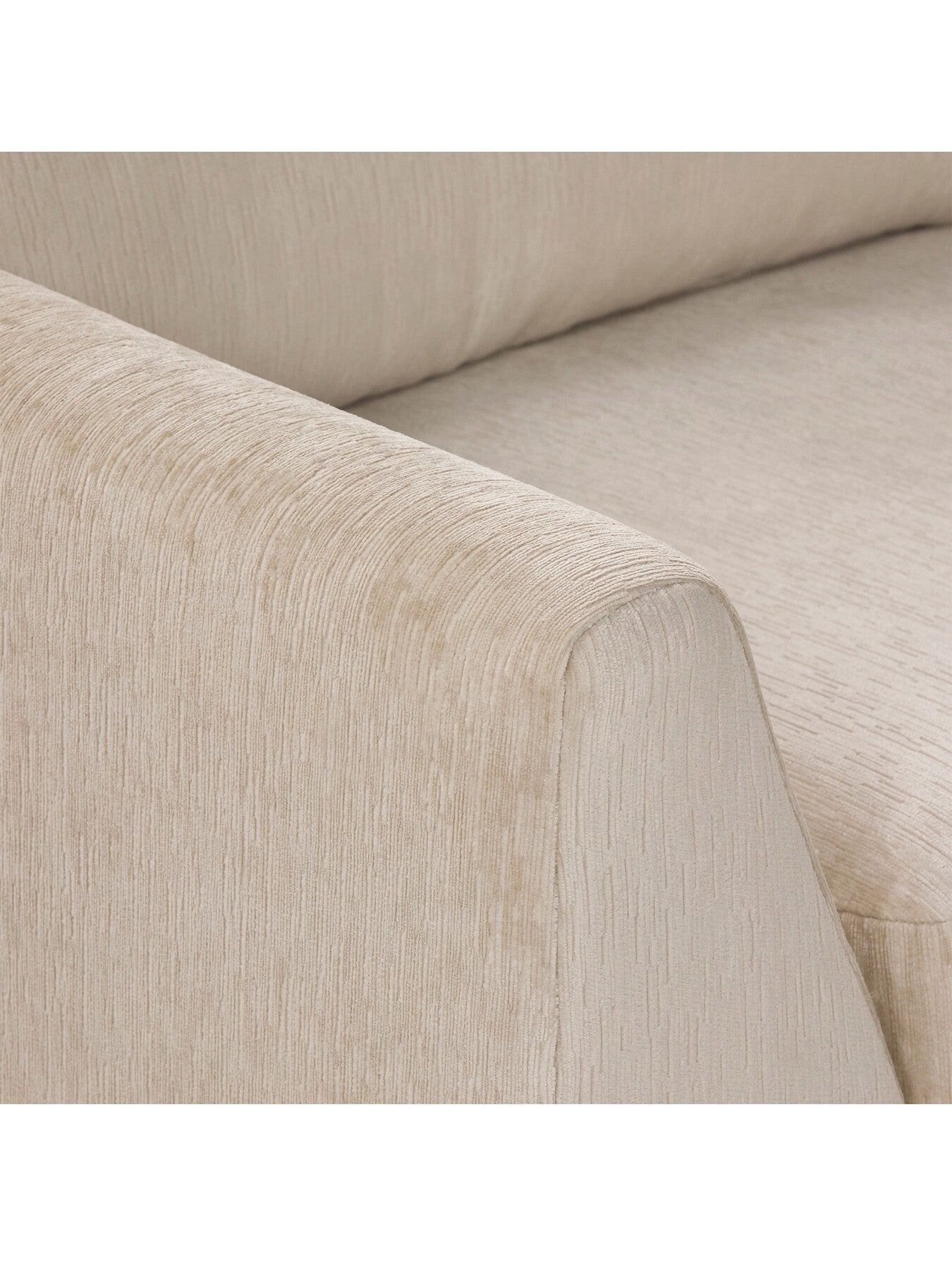 Melby Cream Velvet Right Facing Corner Sofa With Foo