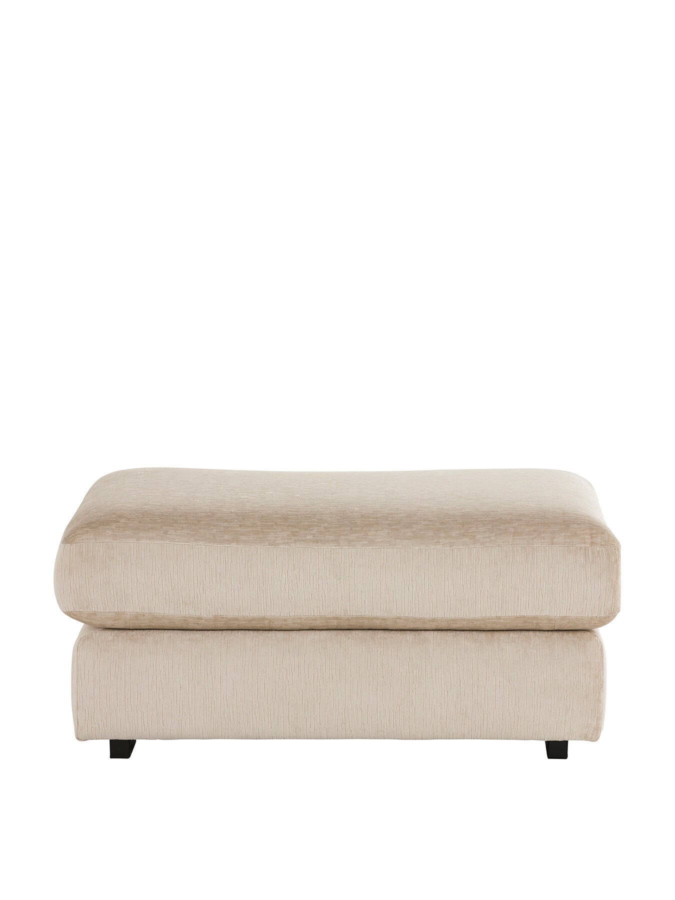 Melby Cream Velvet Footstool