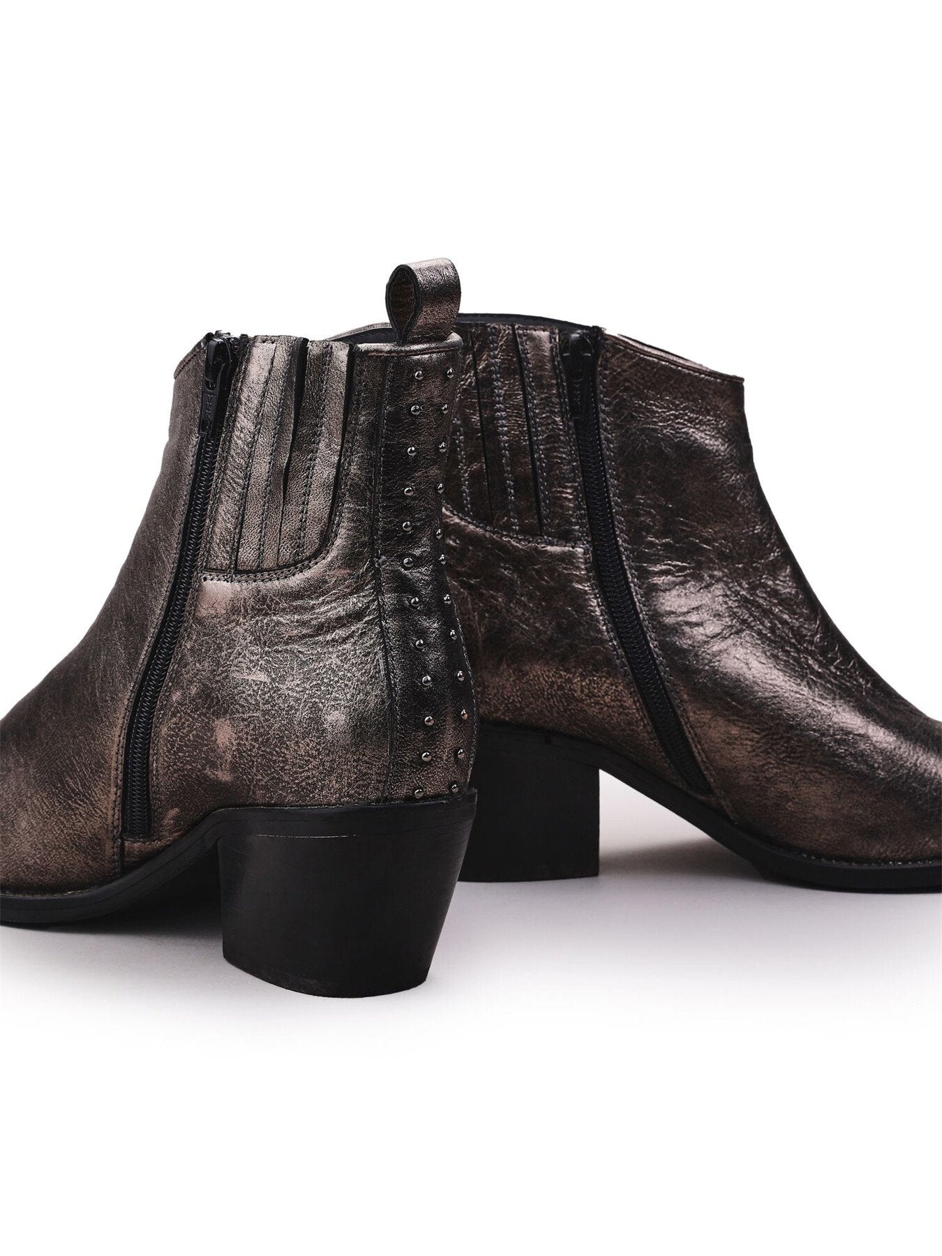 Maevie Metallic Leather Boots