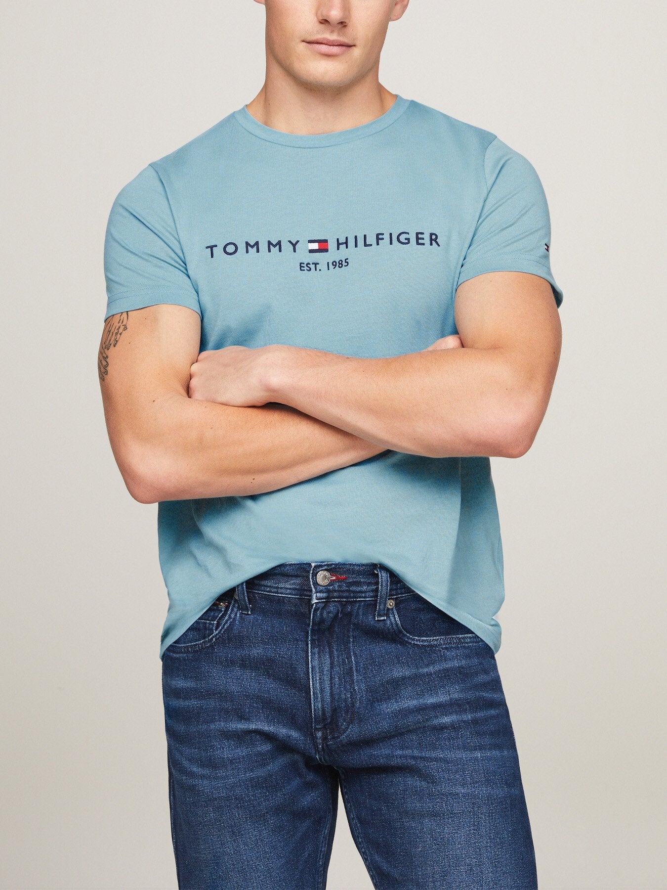 Logo Embroidery Slim Fit T-Shirt