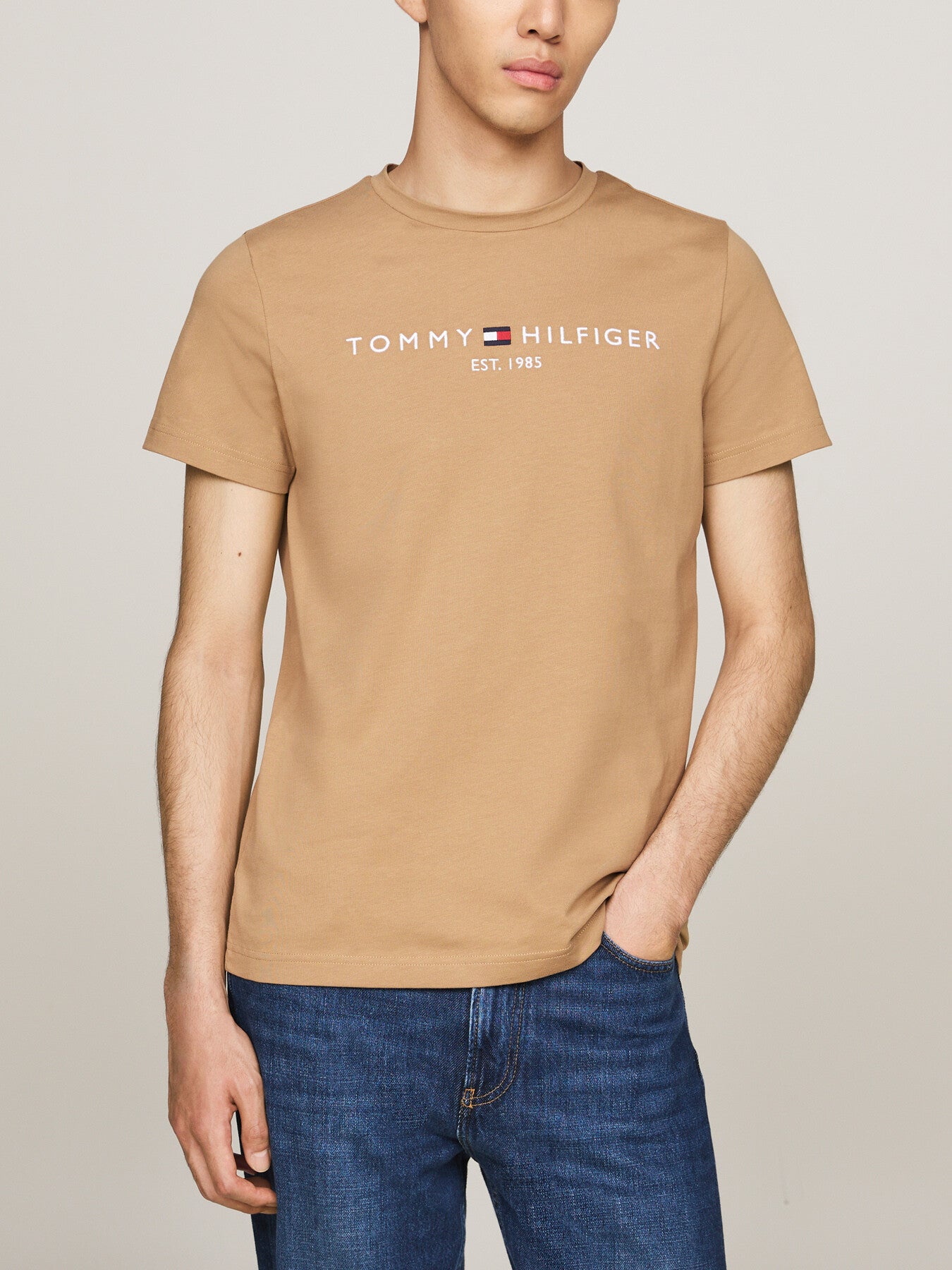 Logo Embroidery Slim T-Shirt