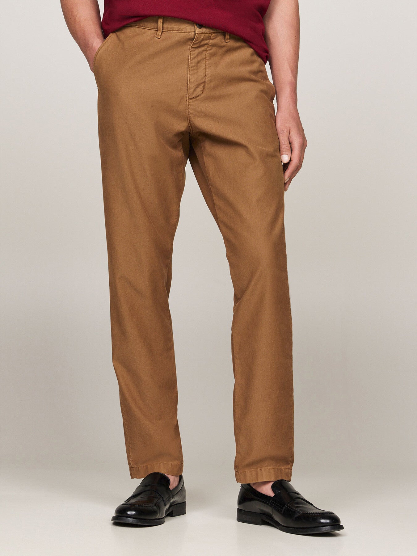 Stretch Cotton Gabardine Tapered Chinos