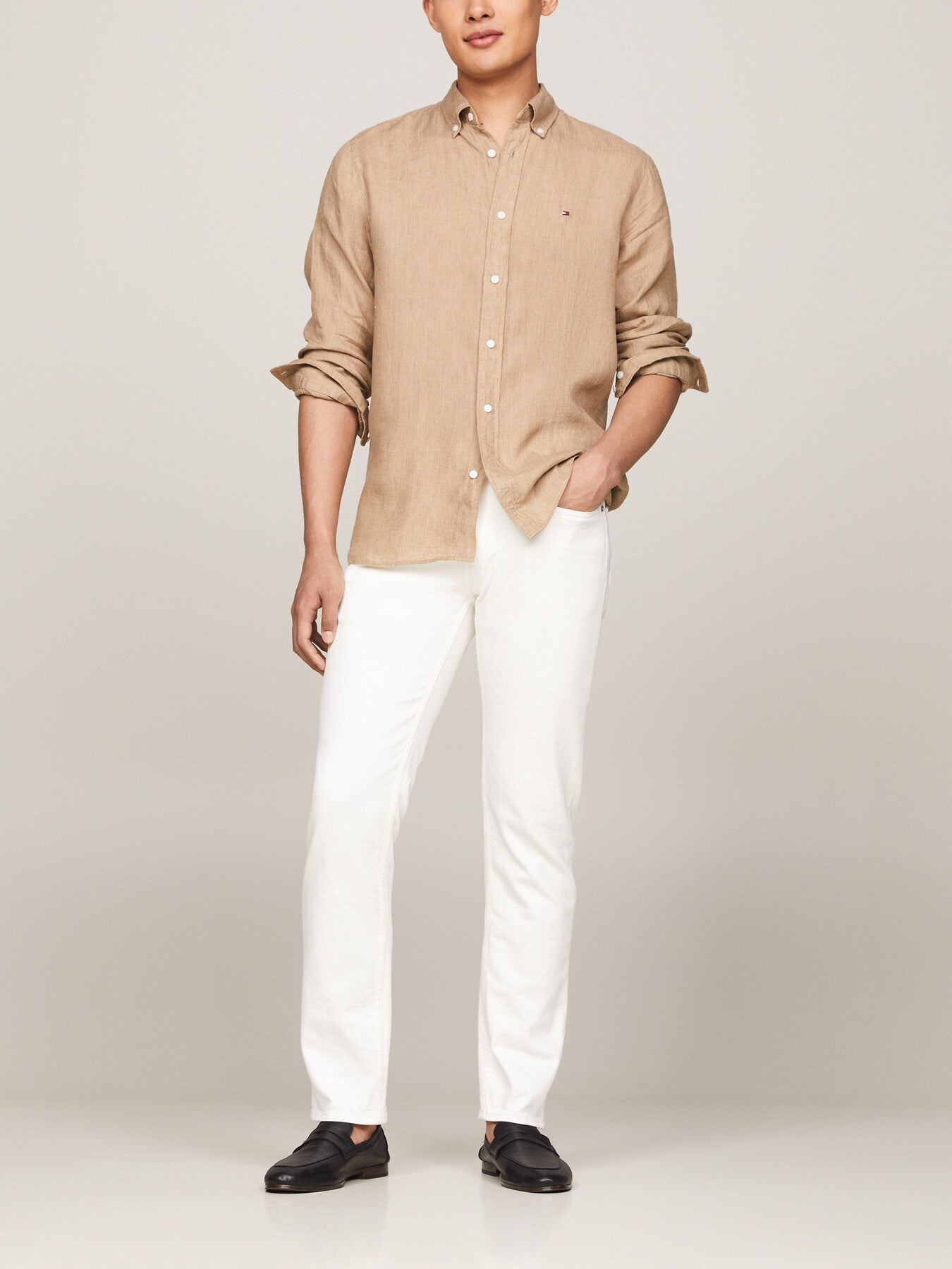 Pigment Dyed Linen Regular Fit Shirt