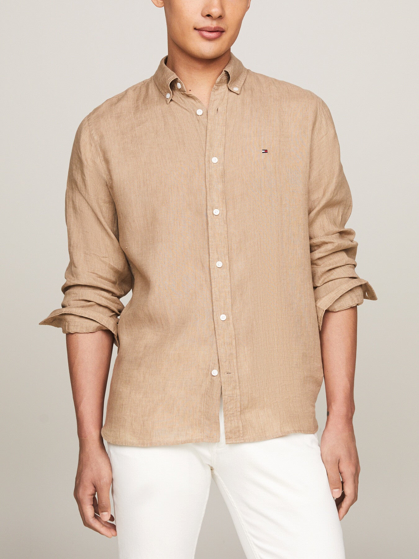 Pigment Dyed Linen Regular Fit Shirt