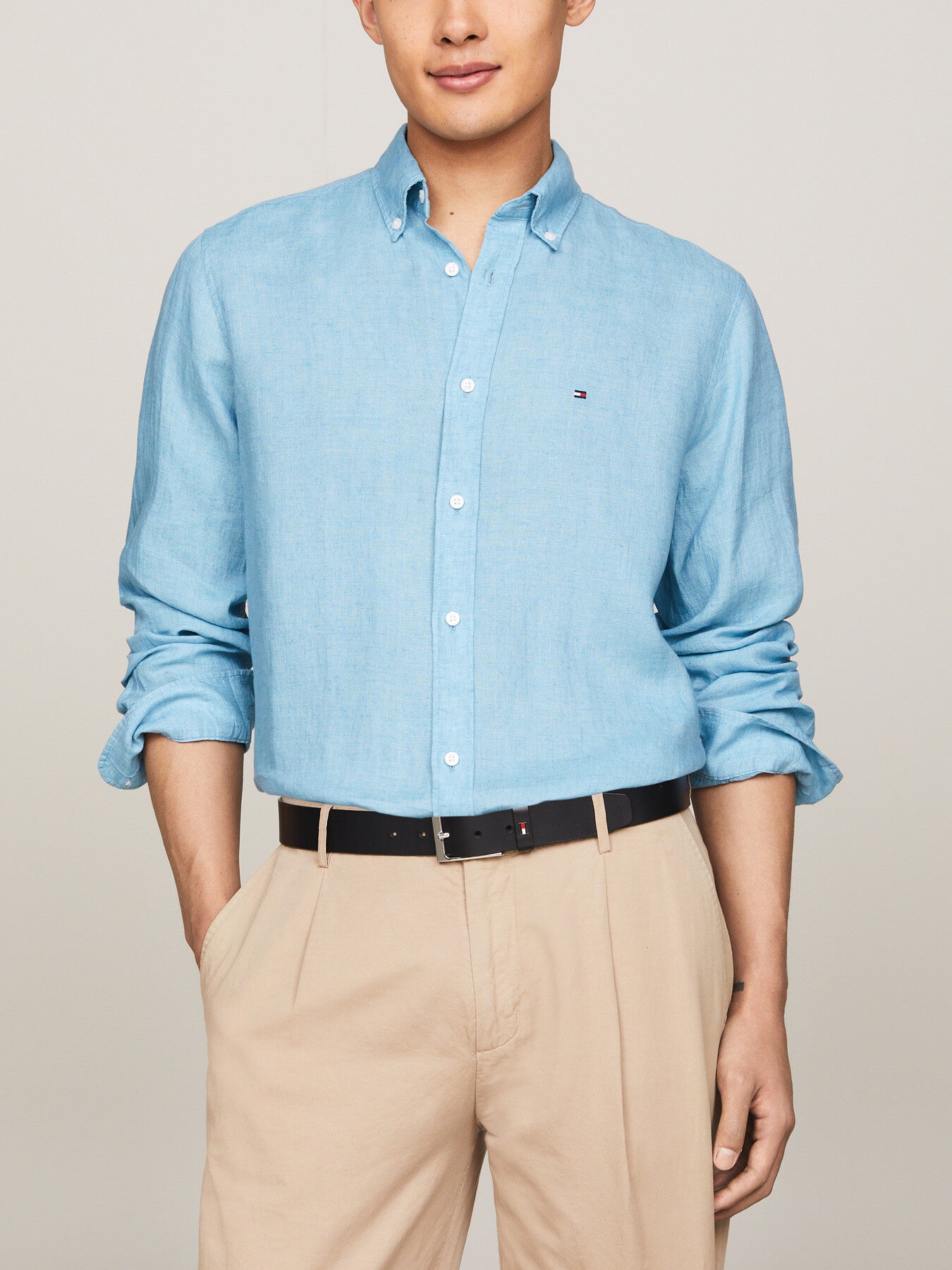 Pigment Dyed Linen Regular Fit Shirt