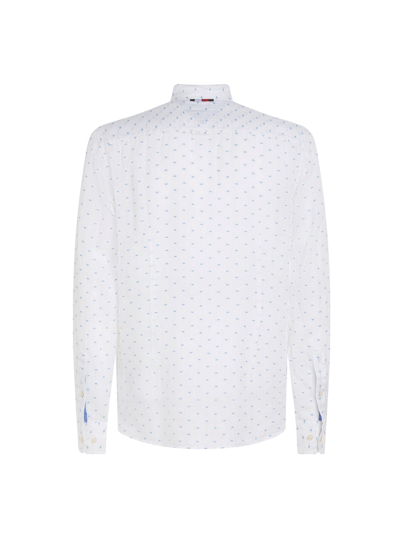 Linen Flag Embroidery Slim Fit Shi