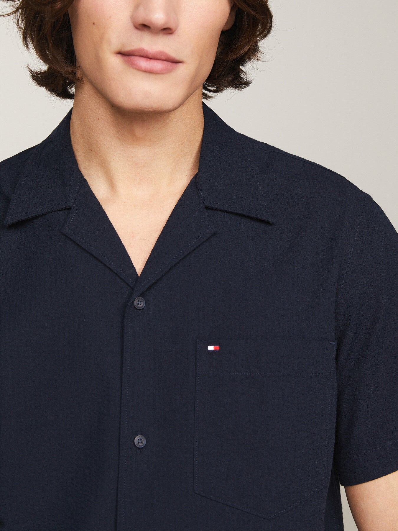 Seersucker Regular Fit Short Sleeve Shirt