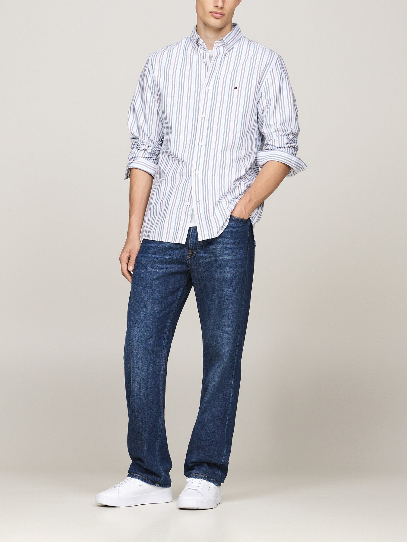 Multi Stripe Regular Fit Oxford