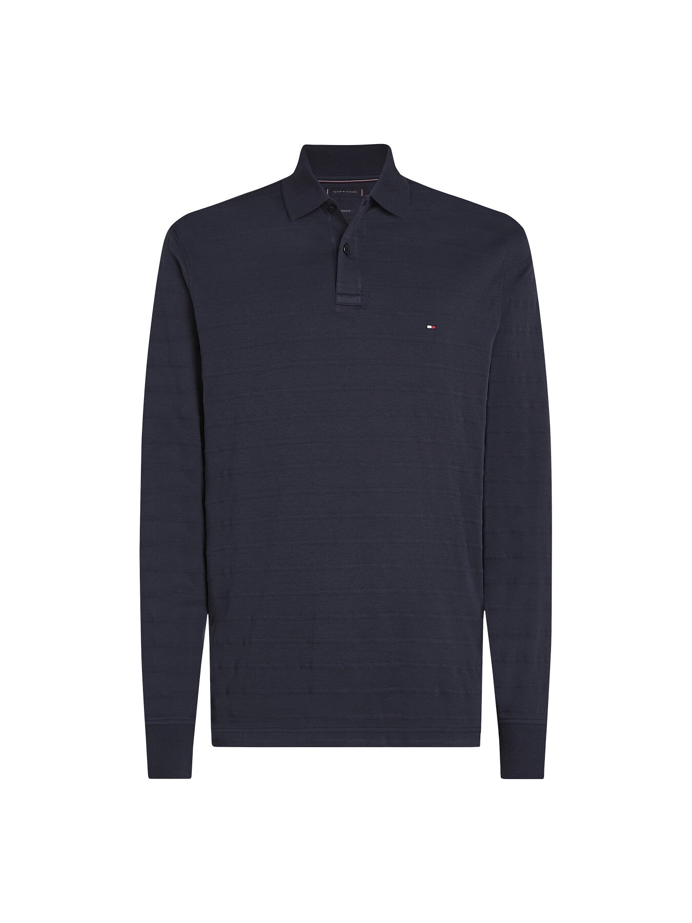 Regular Fit Jacquard Stripe Long Sleeve Polo