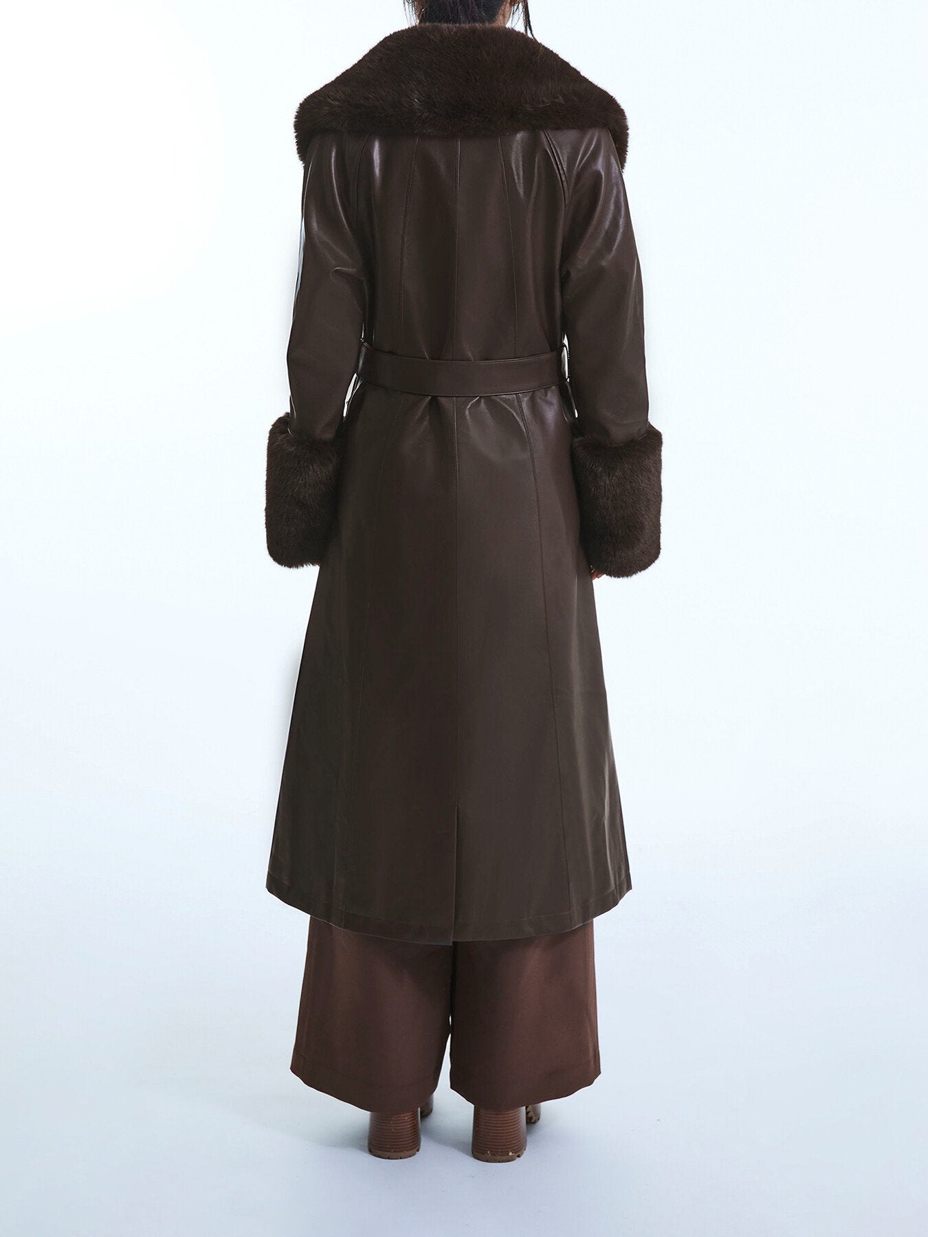 Faux Leather Coat