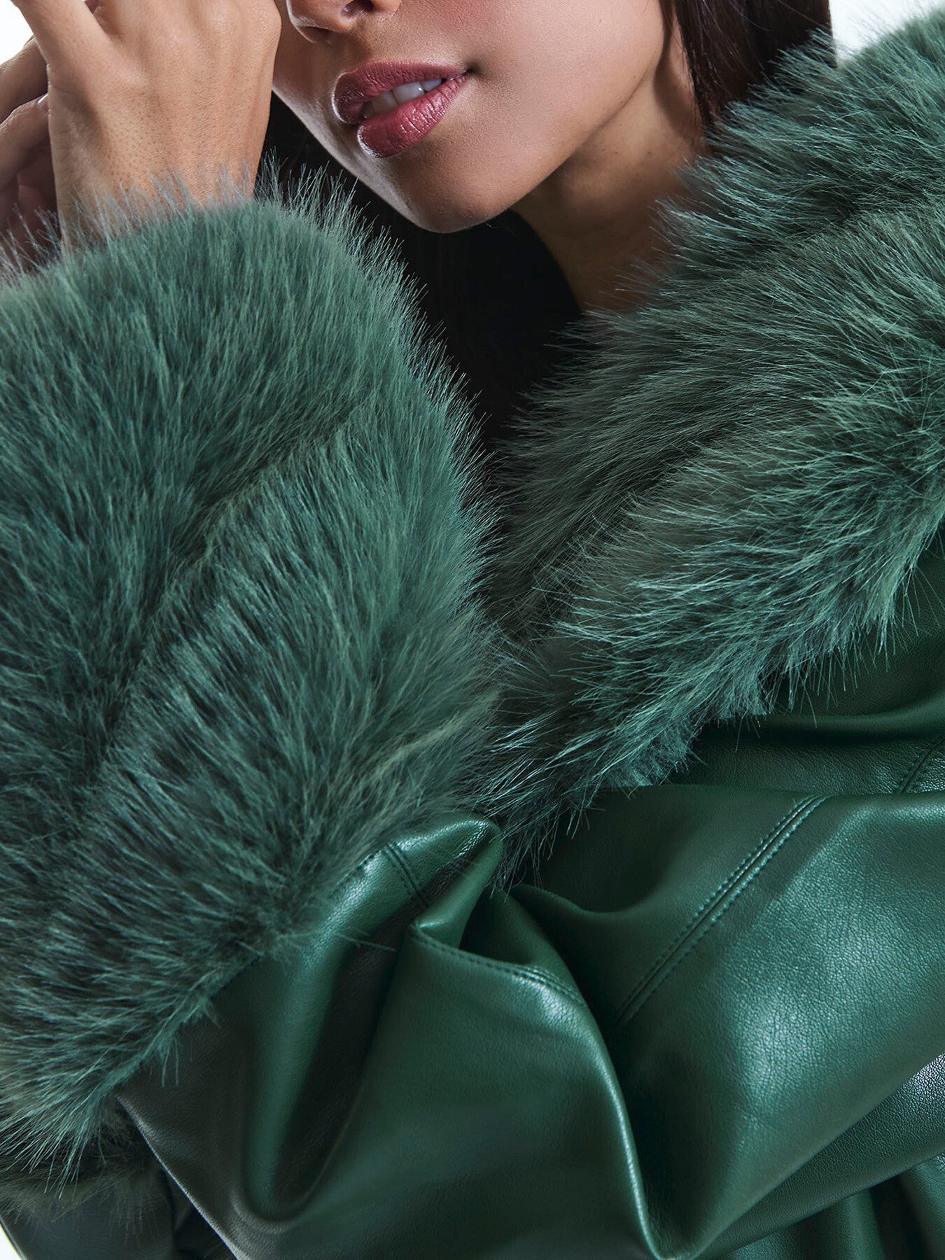 Faux Leather Coat