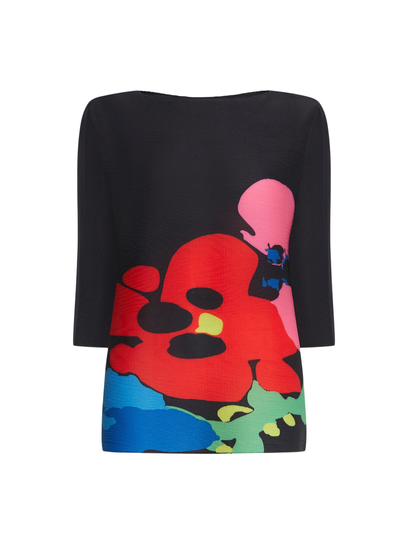 Abstract print Pleated Top