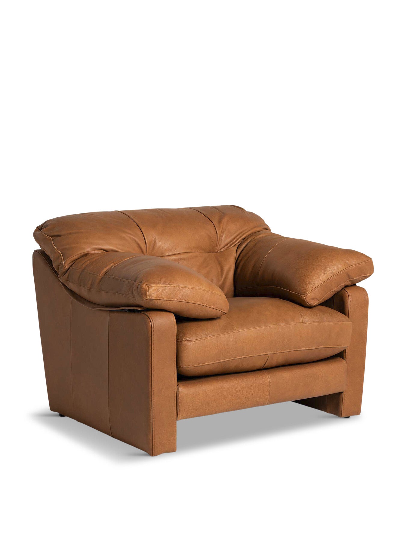 Penley Button Back Leather Lounge Chair