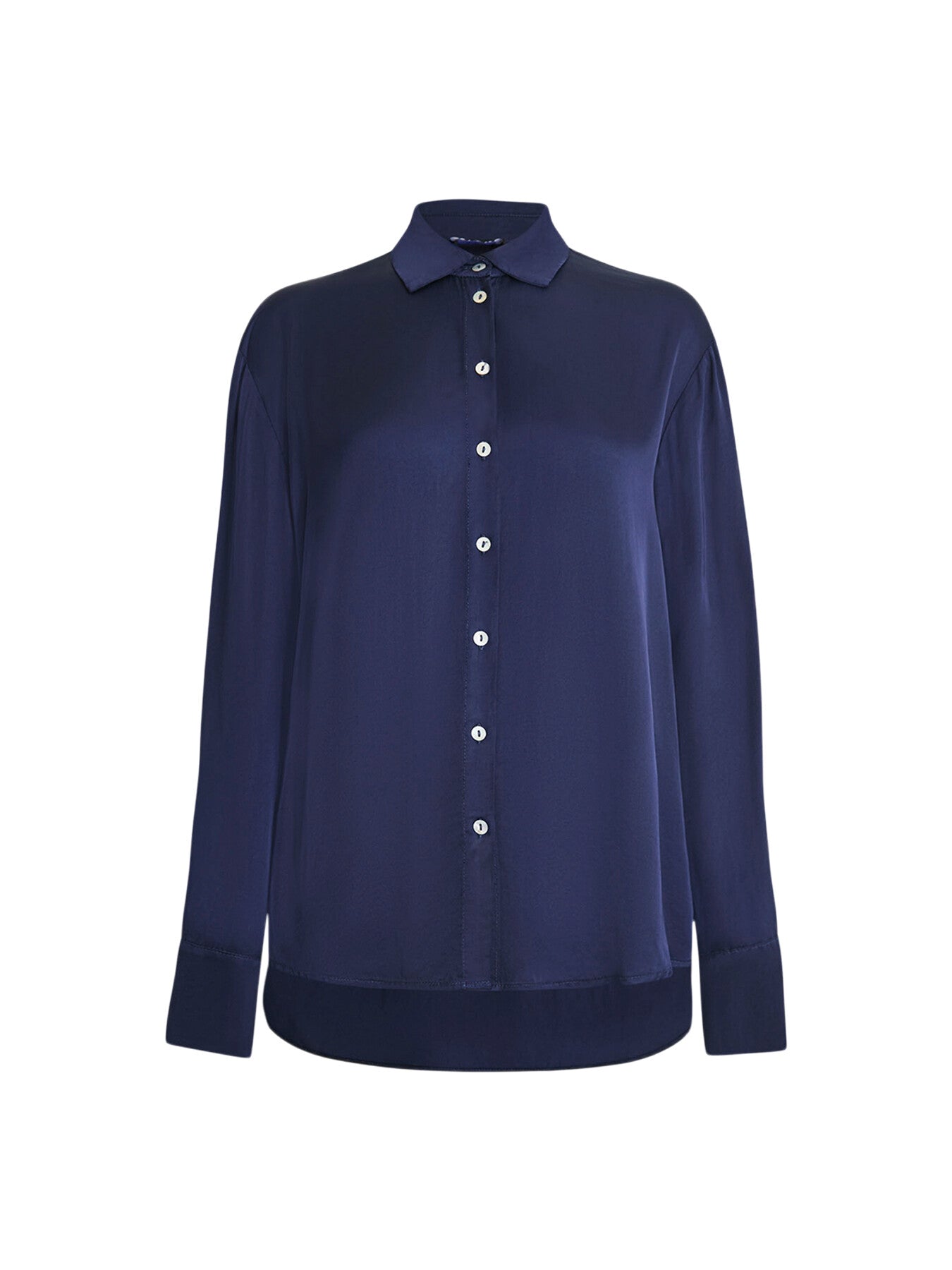 Blue Satin Finish Shirt