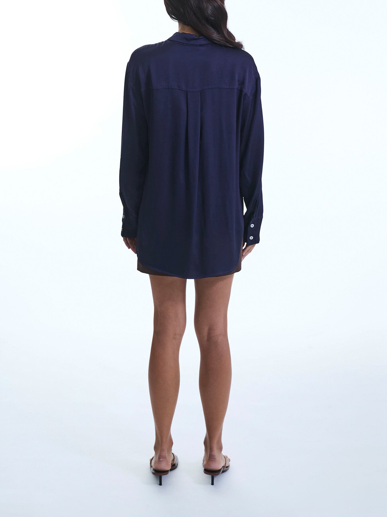 Blue Satin Finish Shirt