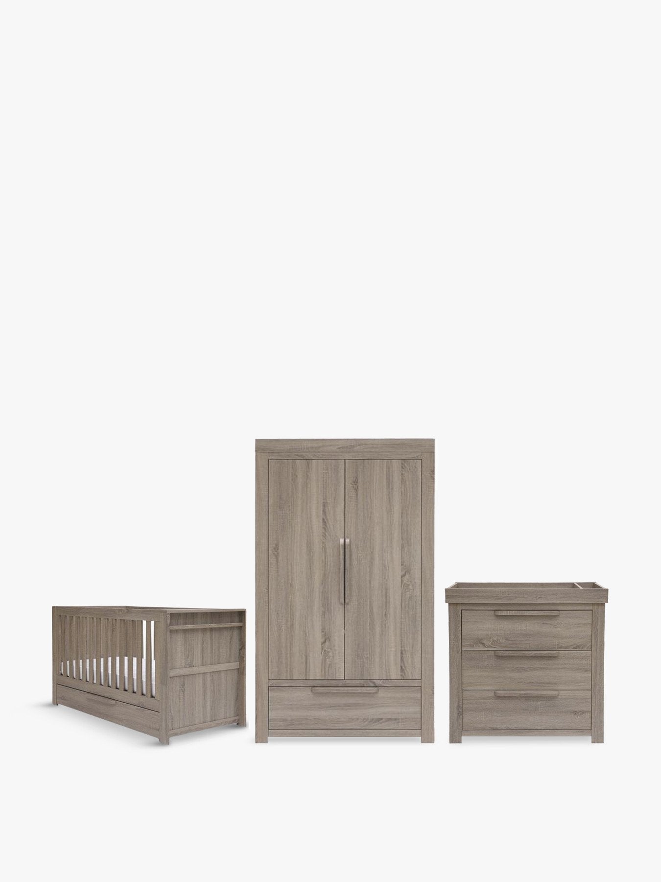 Frankin Cot Bed, Dresser & Wardrobe