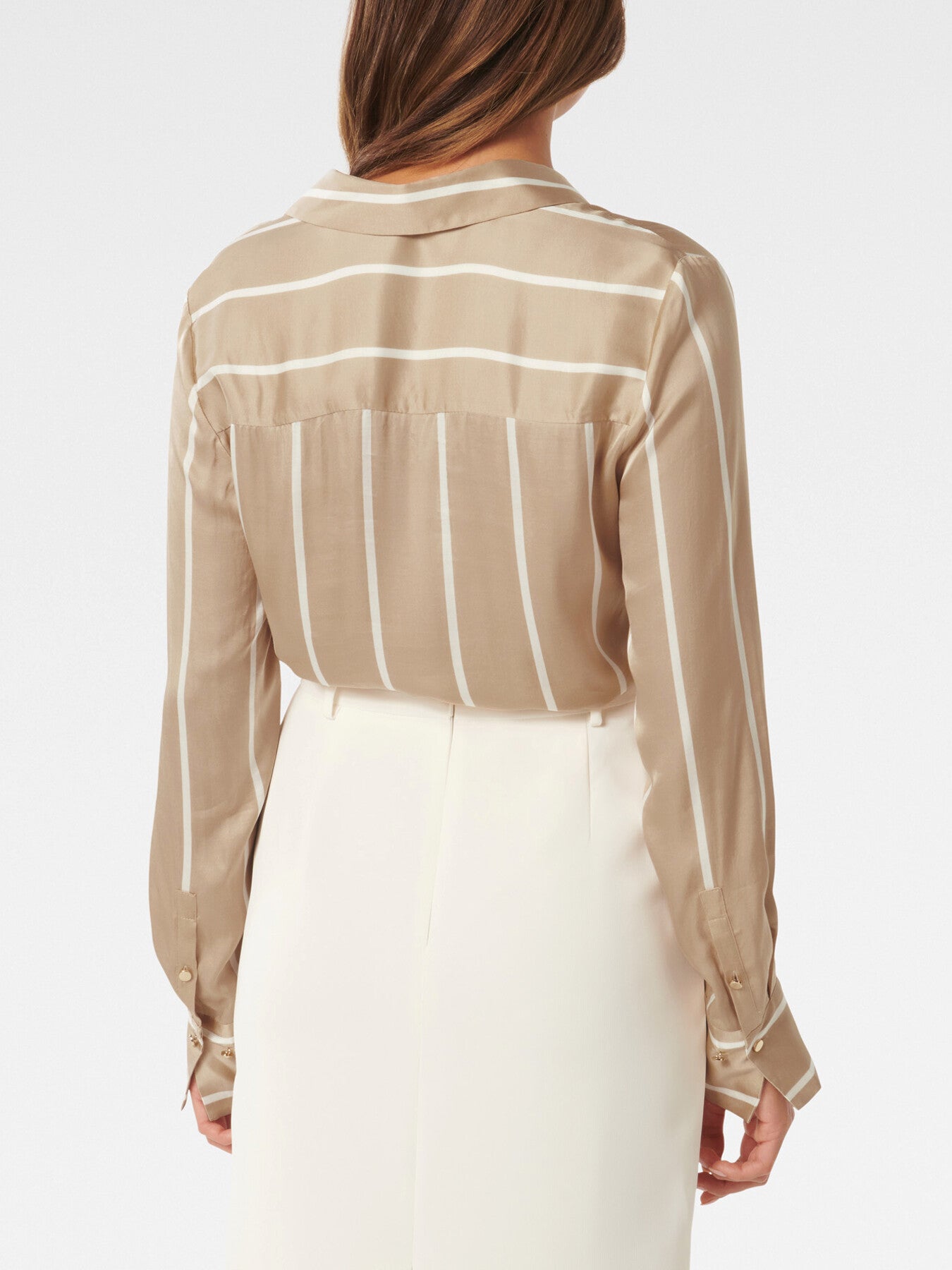 Harvey Notched Neck Satin Shirt