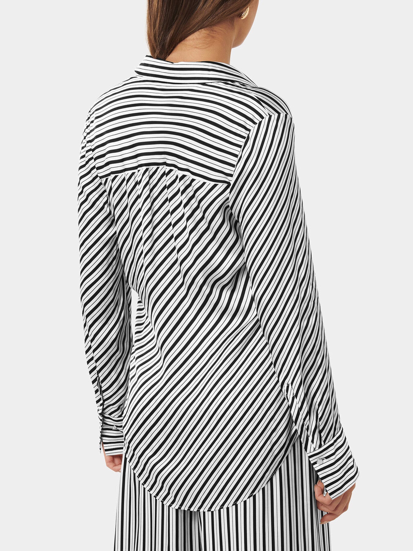 Harvey Notched Neck Satin Shirt
